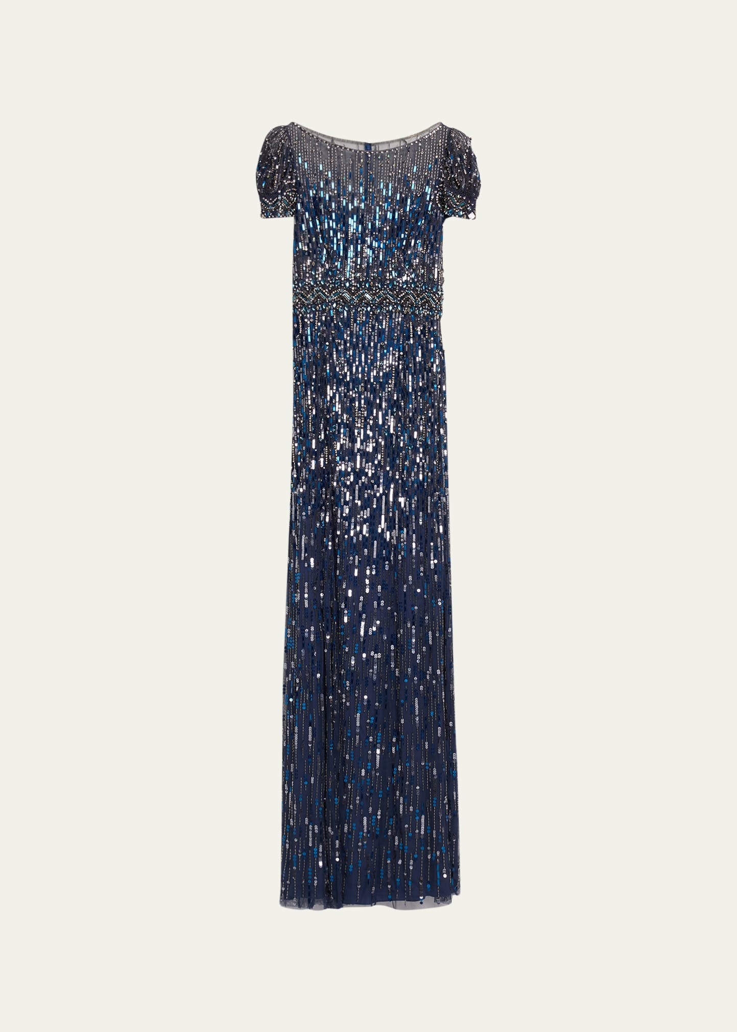 JENNY PACKHAM SUNGEM BEAD-EMBELLISHMENT TULLE GOWN