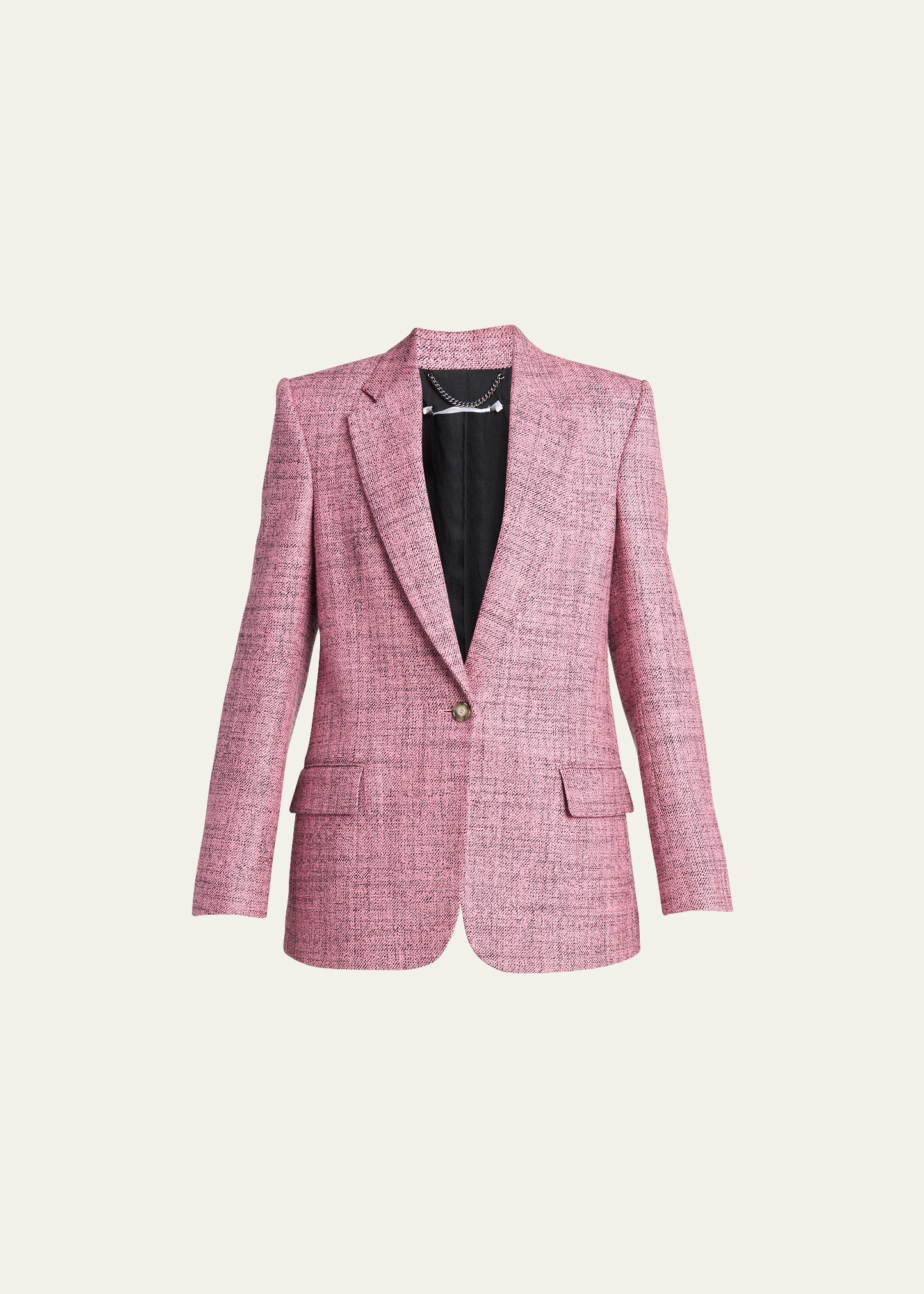 Slim One-Button Blazer, Pink