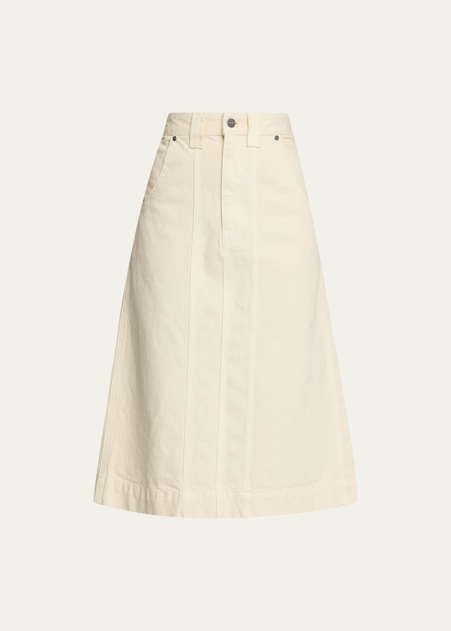 Caroline Canvas Midi Skirt