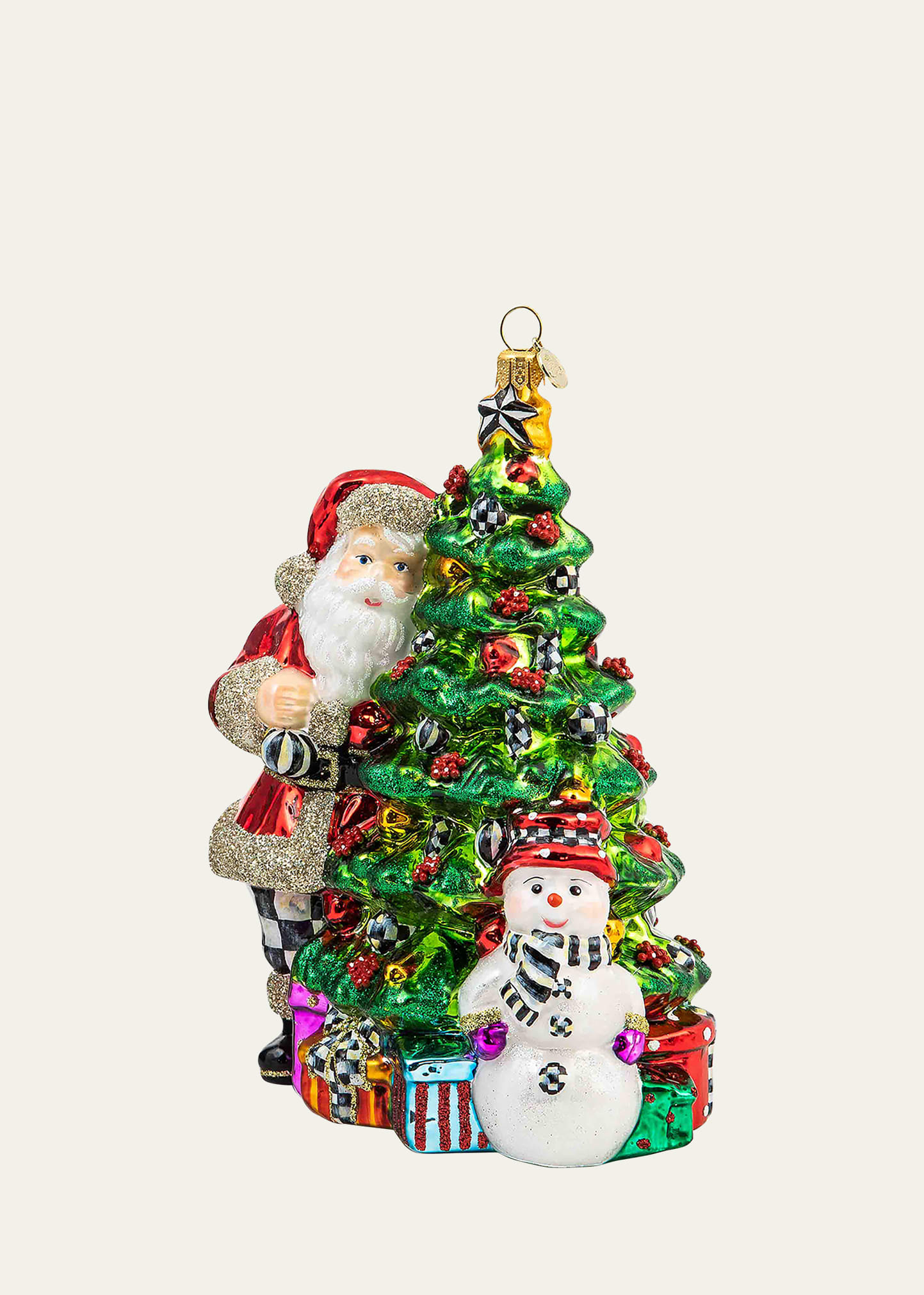 Mackenzie-childs Treeside Santa Holiday Ornament
