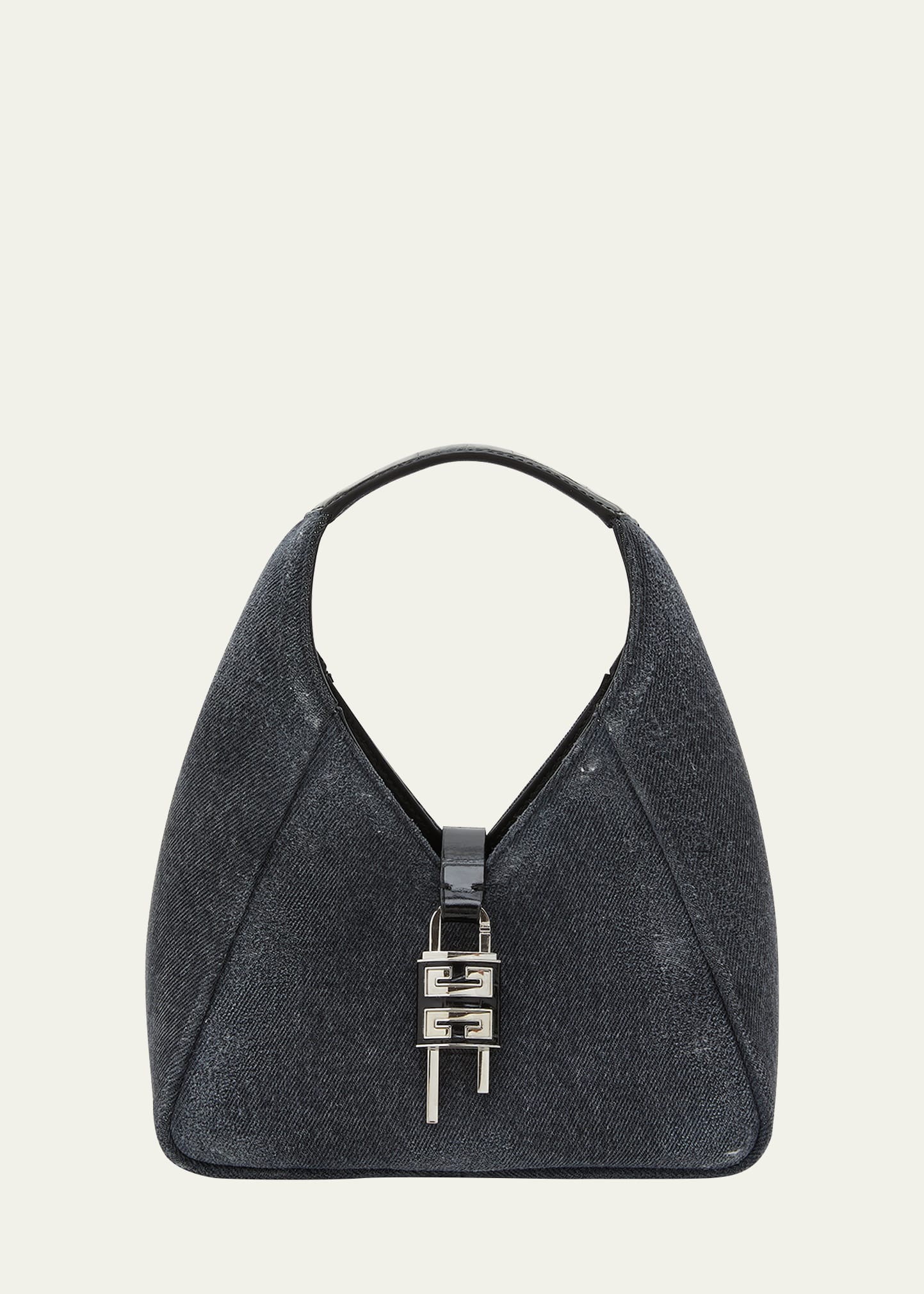 Mini Top-Handle Bag in Distress Denim