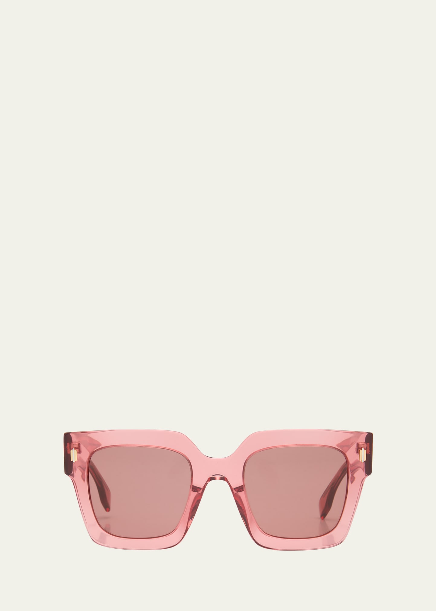 Fendi Roma Pink Square Acetate Sunglasses
