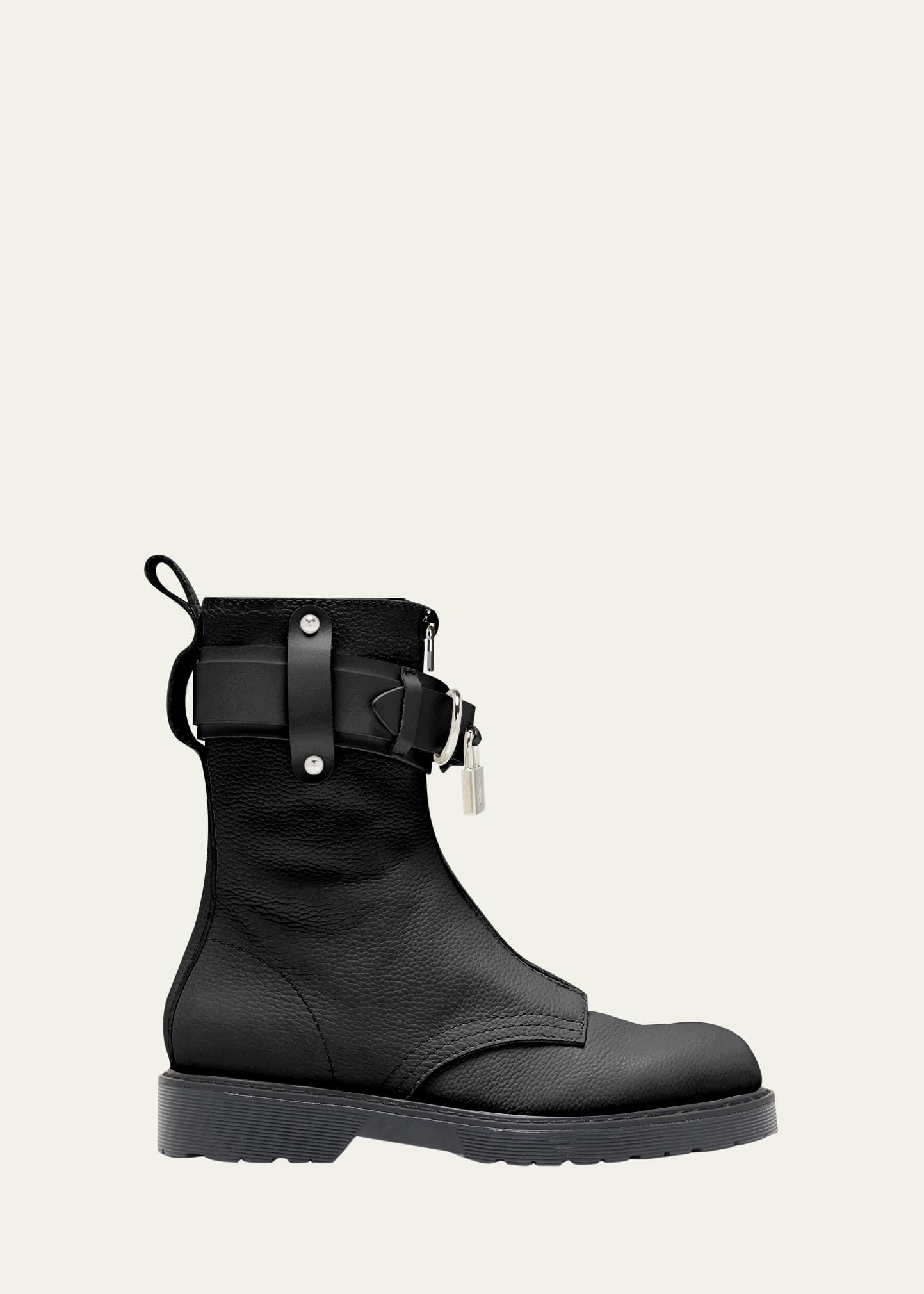 Jw Anderson Lock Combat Ankle Boots In Black