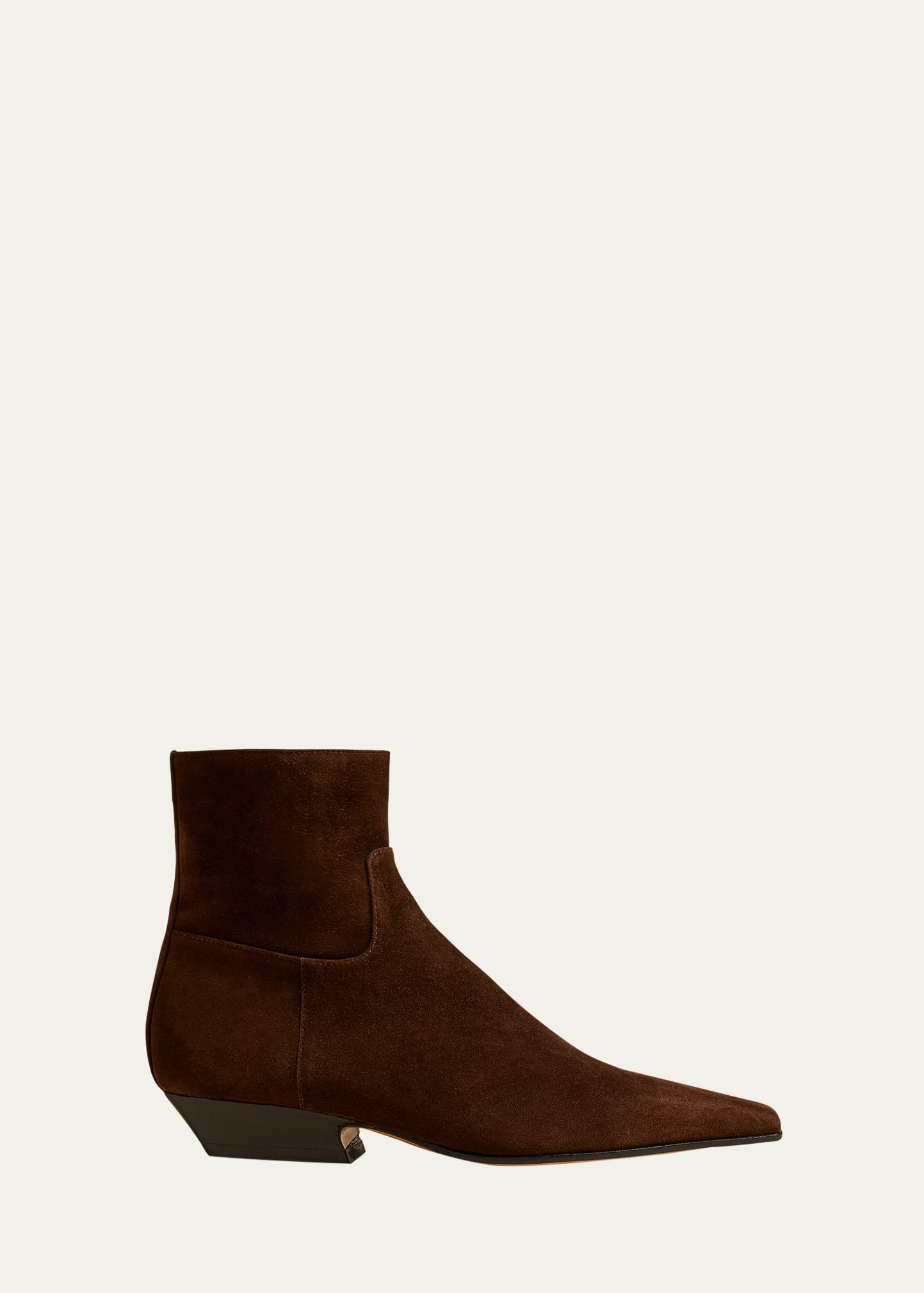 Shop Khaite Marfa Suede Ankle Boots In Coffee