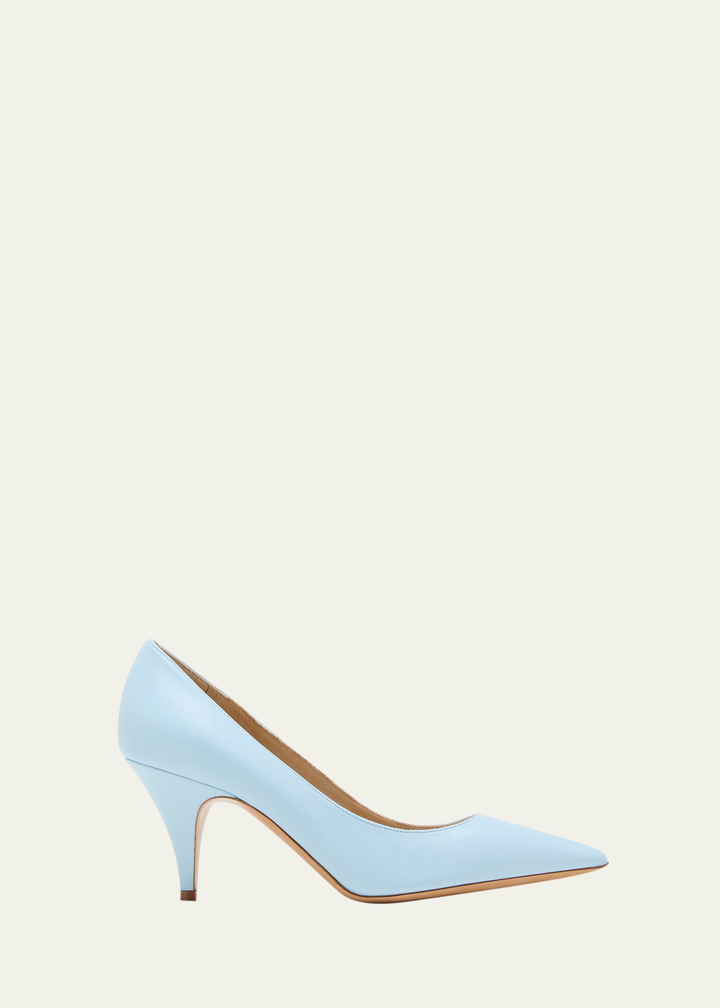 Khaite River Iconic Leather Pumps In Baby Blue