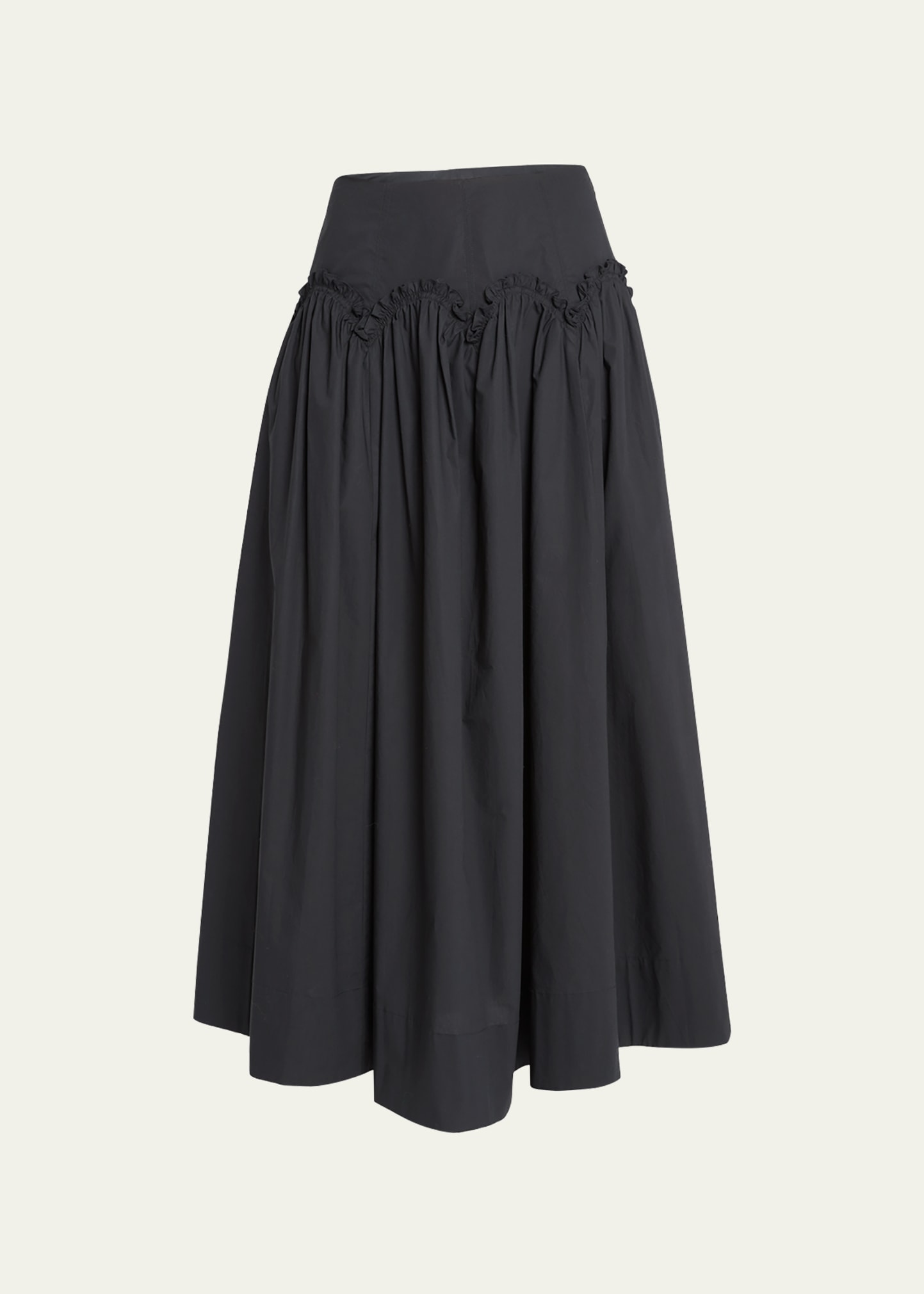 Emmy Cotton Poplin Midi Skirt