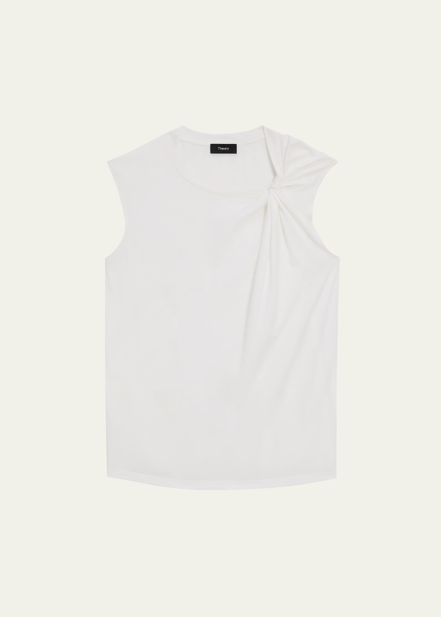 Theory Twisted Apex Pure Tank Top In White