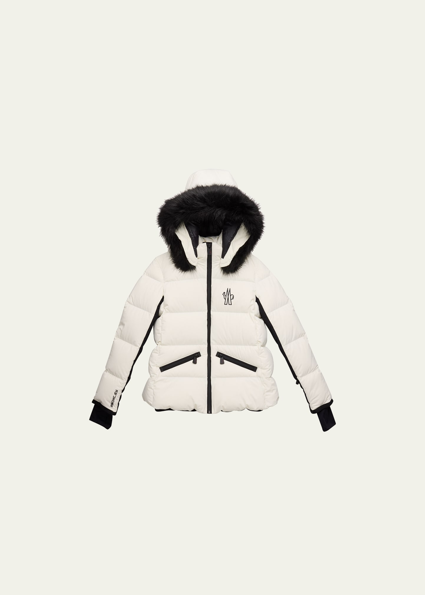 Girl's Suisses Puffer Faux Fur Trim Jacket, Size 8-14
