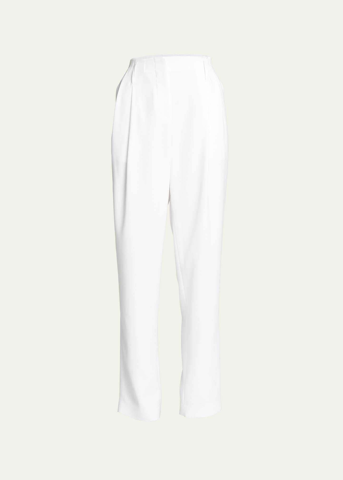 Silk Relaxed-Fit Pleated Trousers