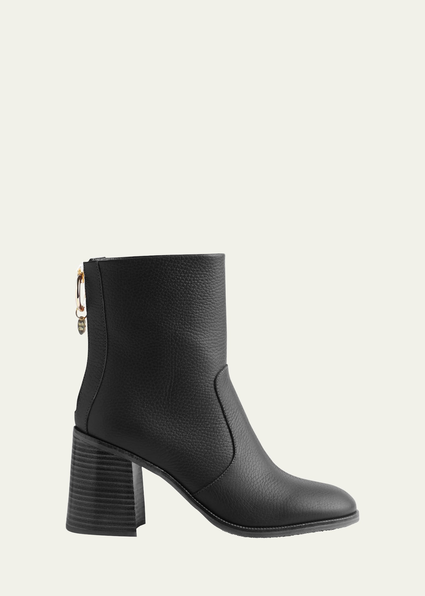 See By Chloé Aryel Leather Ankle Boots In Black