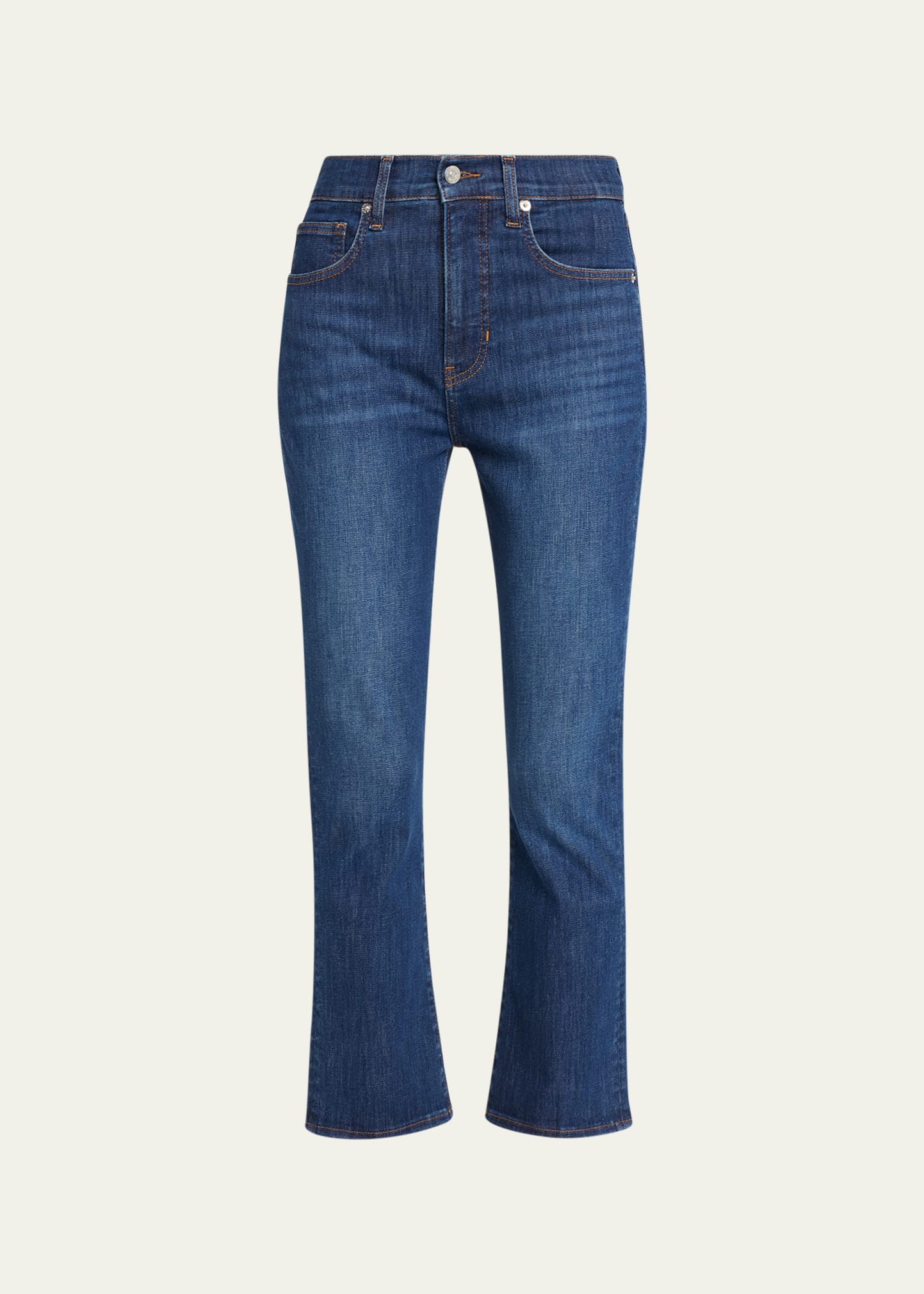 Veronica Beard Jeans Carly Kick Flare Ankle Jeans In Bright Blue
