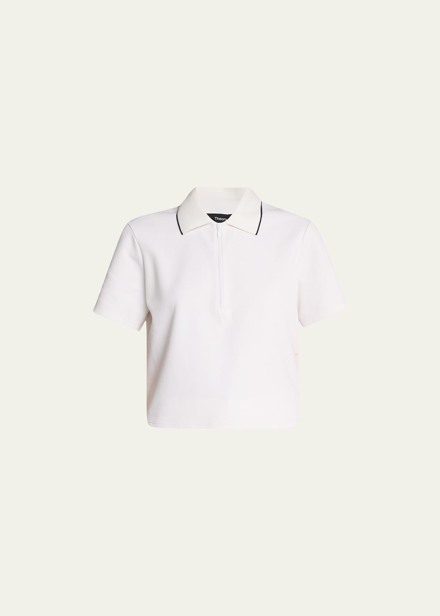THEORY TENNIS POLO ZIP-FRONT TOP