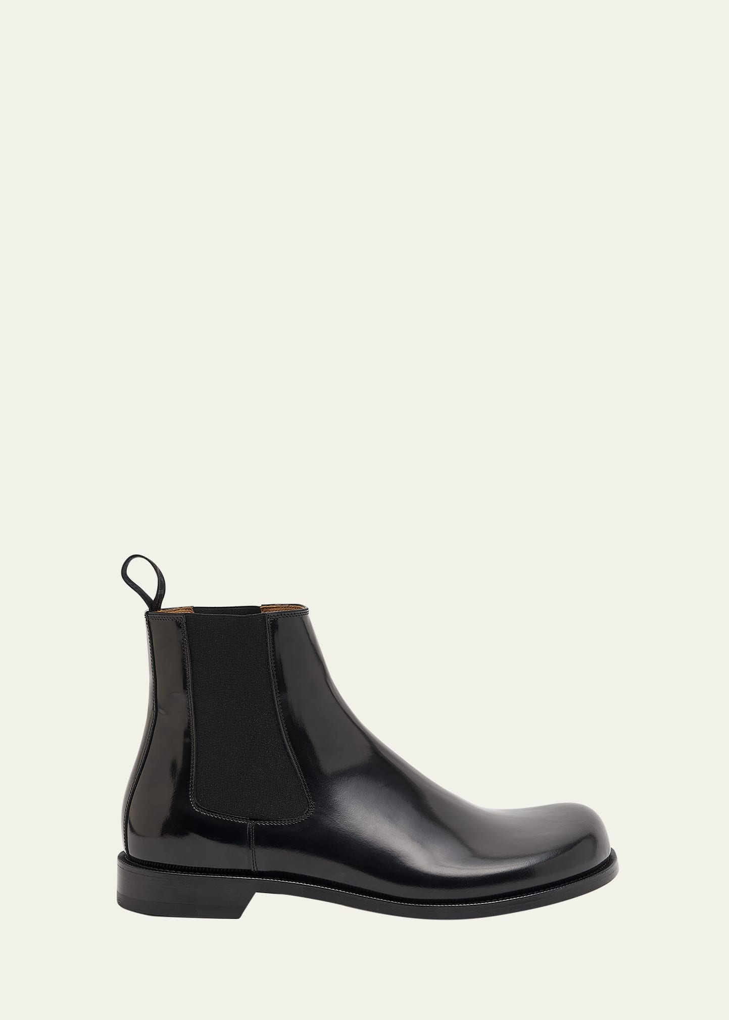 Shop Loewe Men's Terra Leather Chelsea Boots In Black