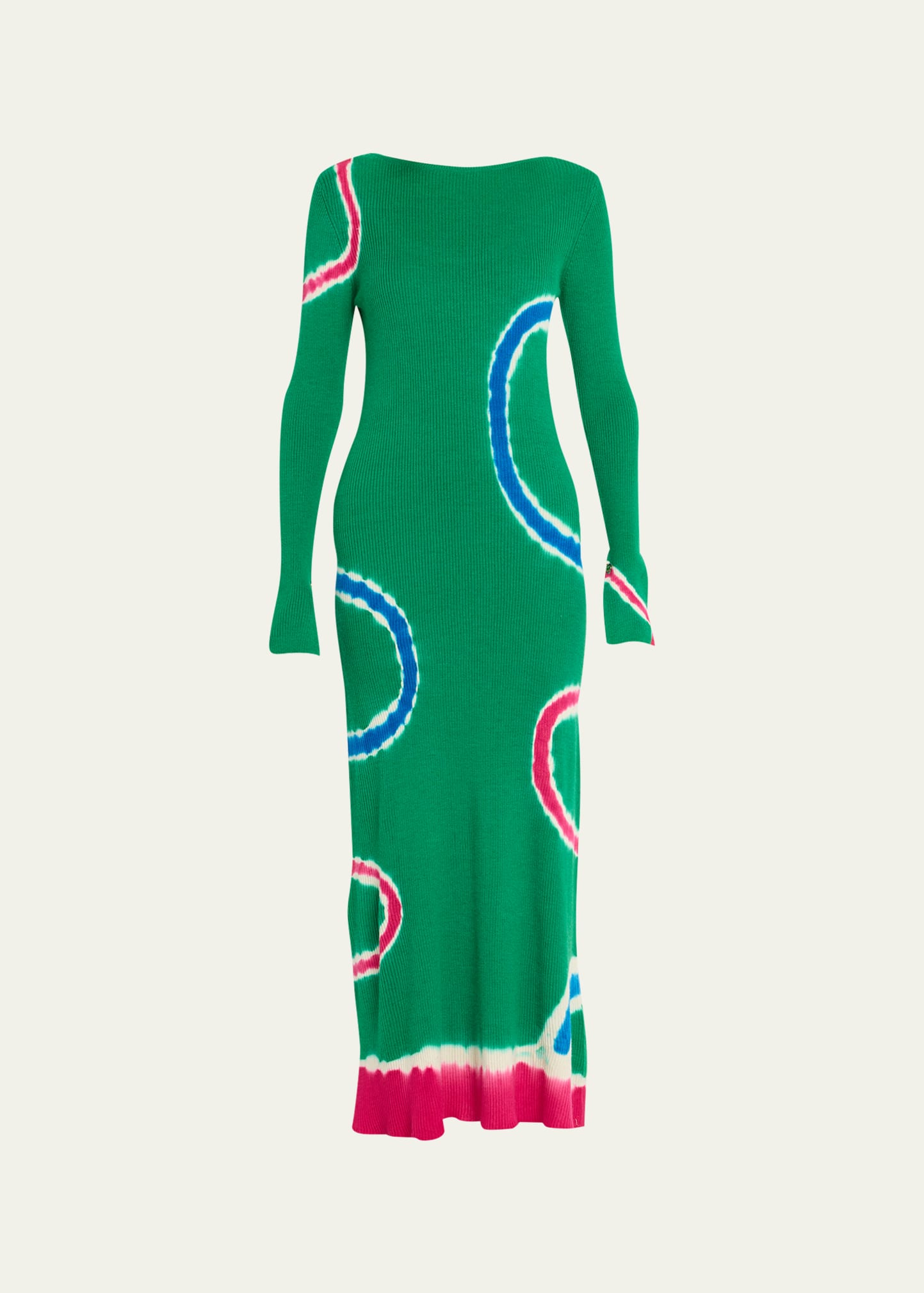 Tie-Dye Rib Wool-Cashmere Dress