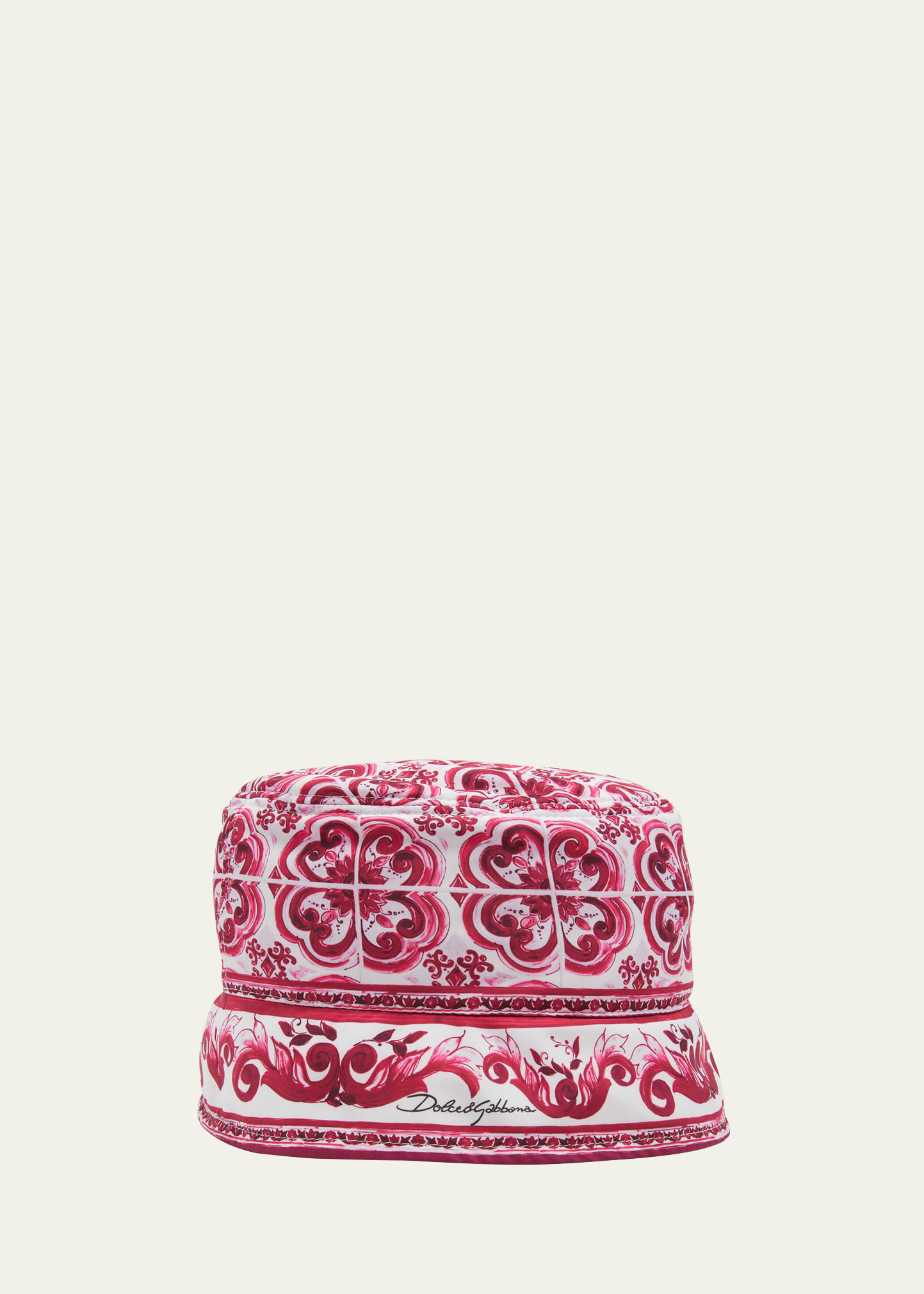 Shop Dolce & Gabbana Patterned Bucket Hat In Tris Maioliche Fu