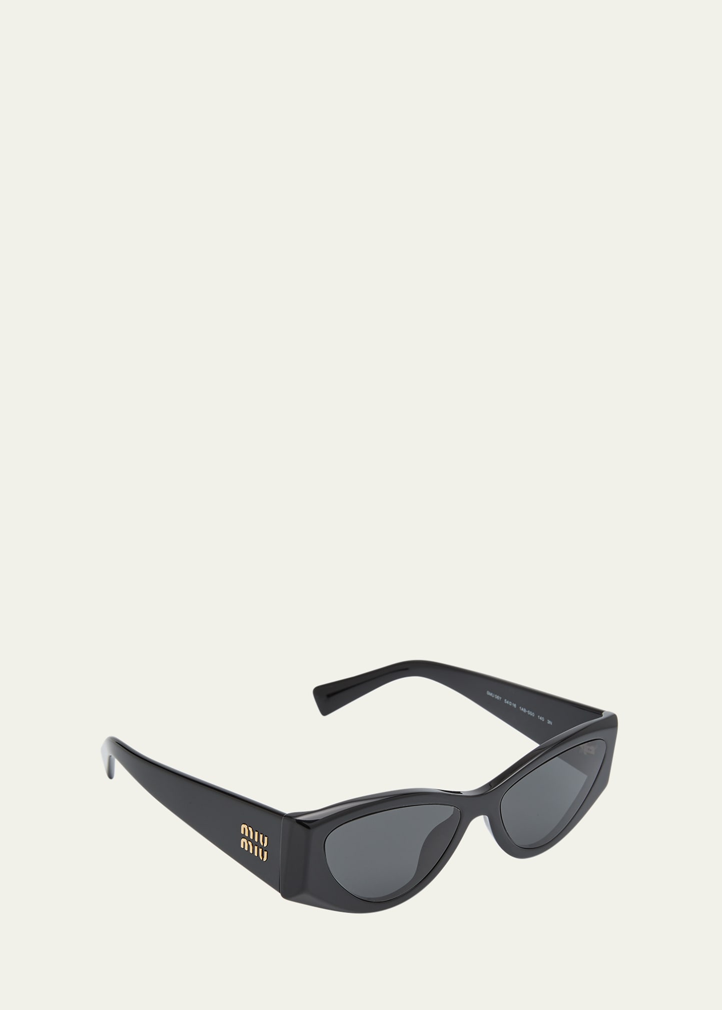 MU 06YS Monochrome Acetate Cat-Eye Sunglasses