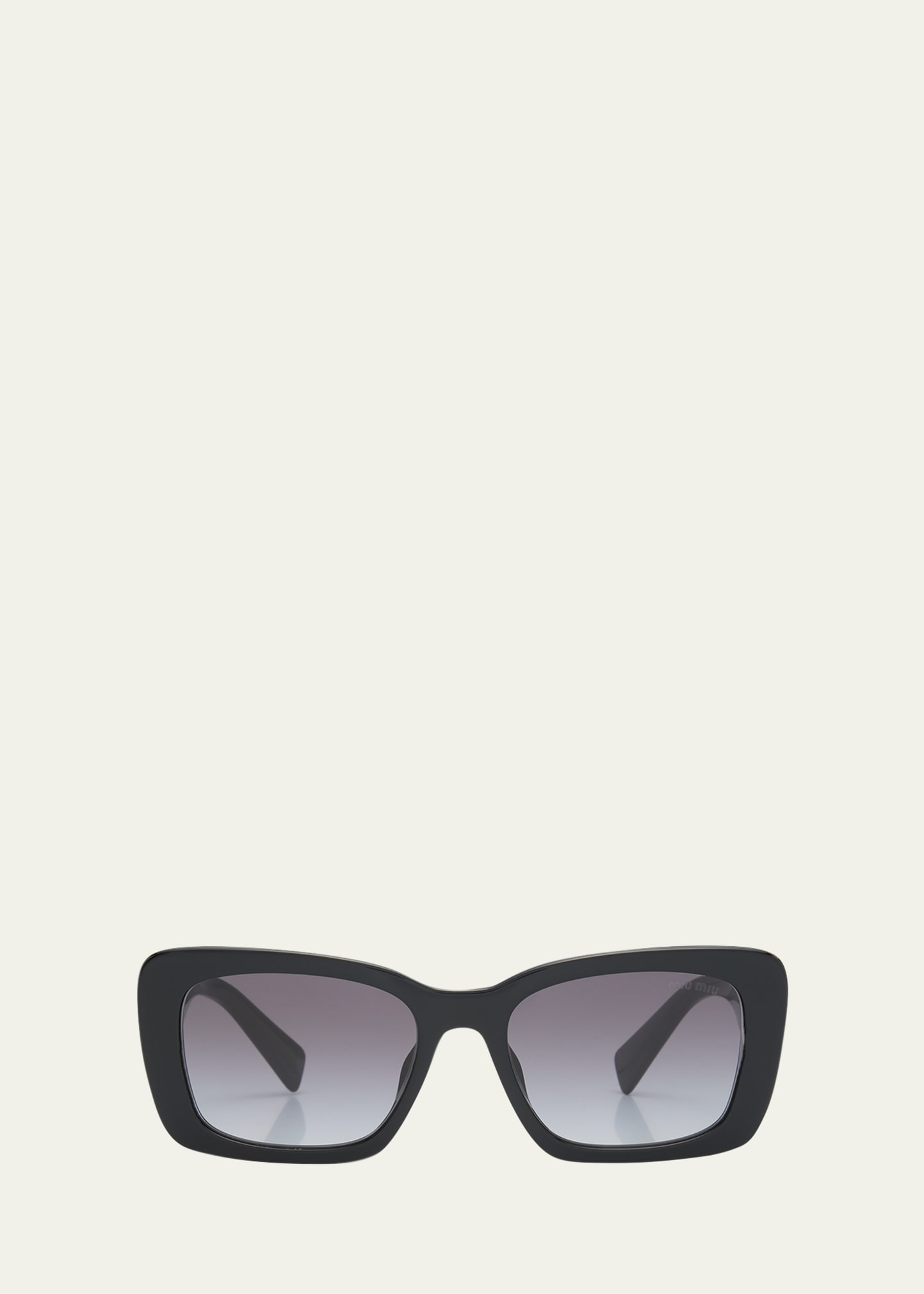 MU 07YS Gradient Logo Acetate Rectangle Sunglasses