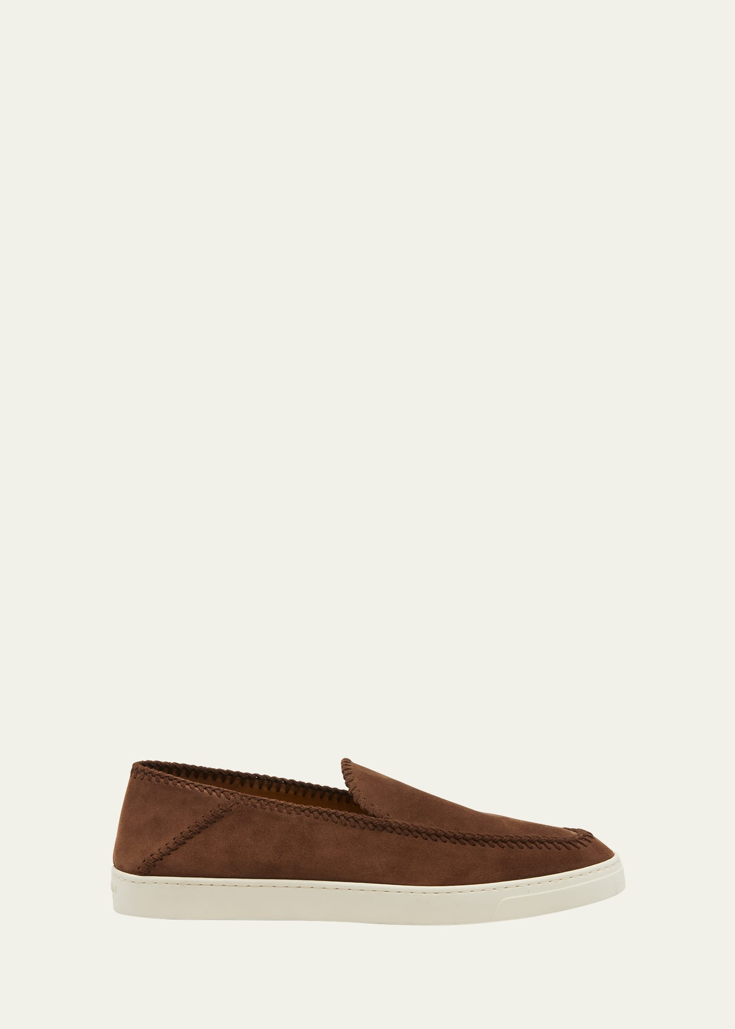 Giorgio Armani Men's Suede Sneaker-sole Loafers In Brown | ModeSens