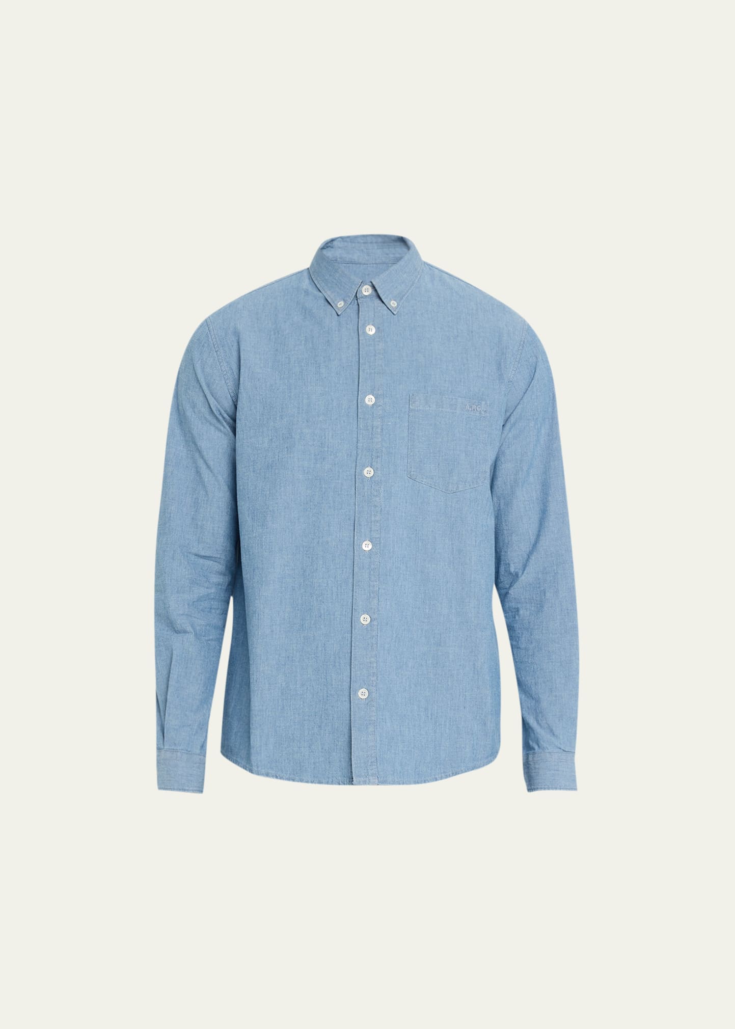 Apc Hector Button-up Shirt In Bleu