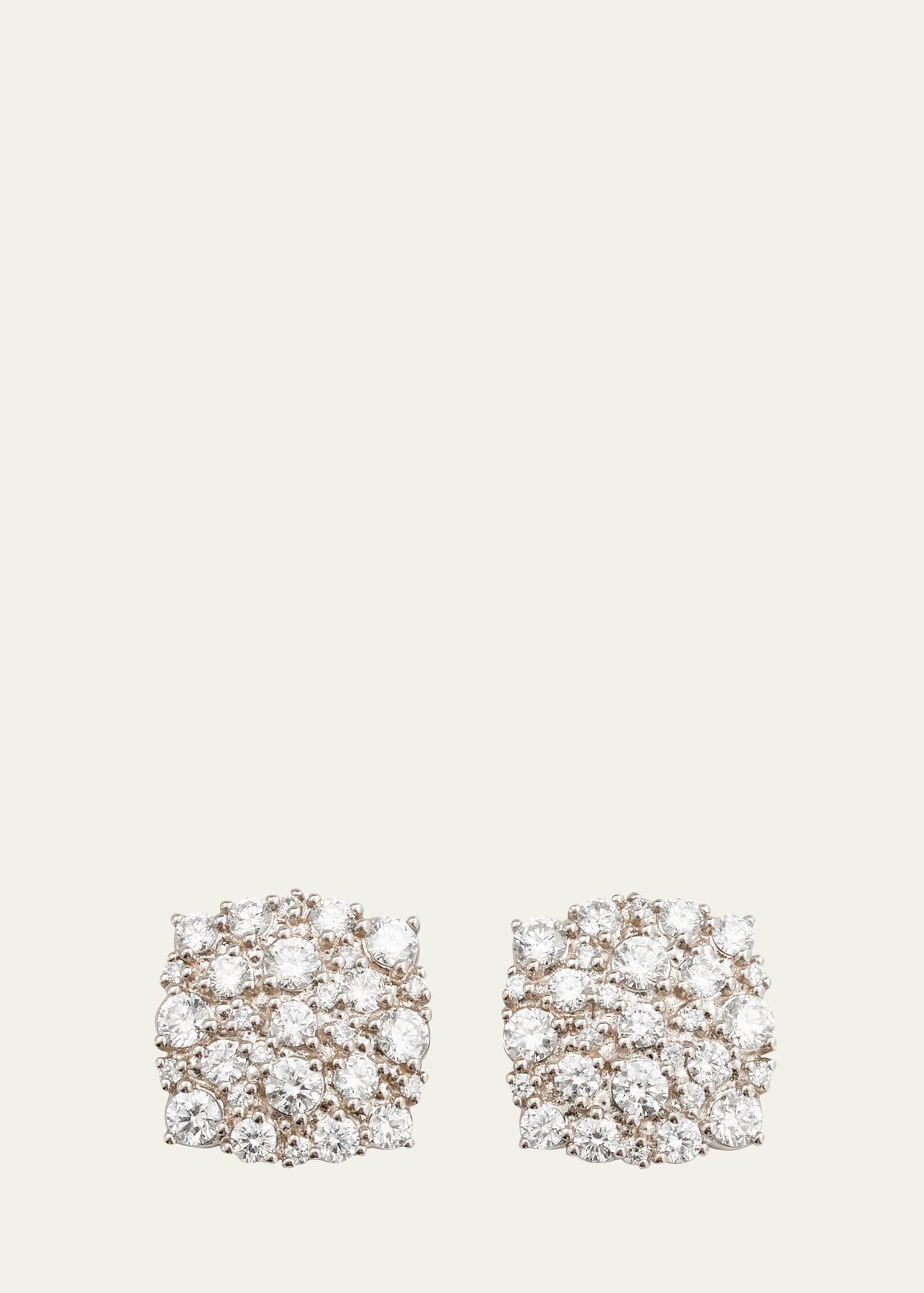 Confetti 18k White Gold Diamond Stud Earrings