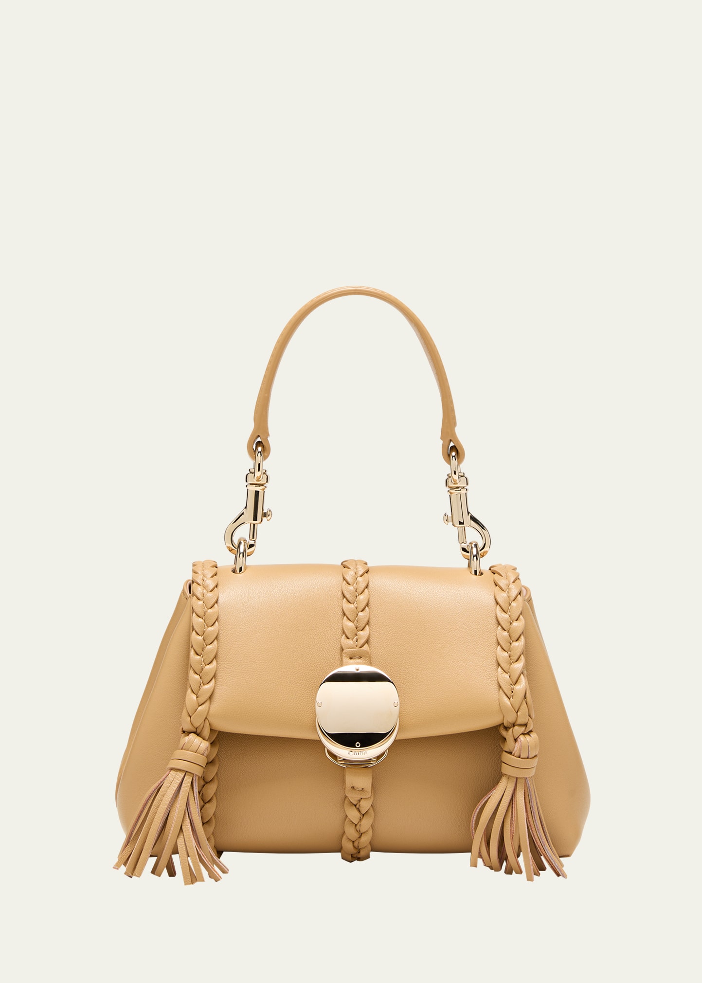 Chloe Penelope Braided Tassel Napa Top-Handle Bag