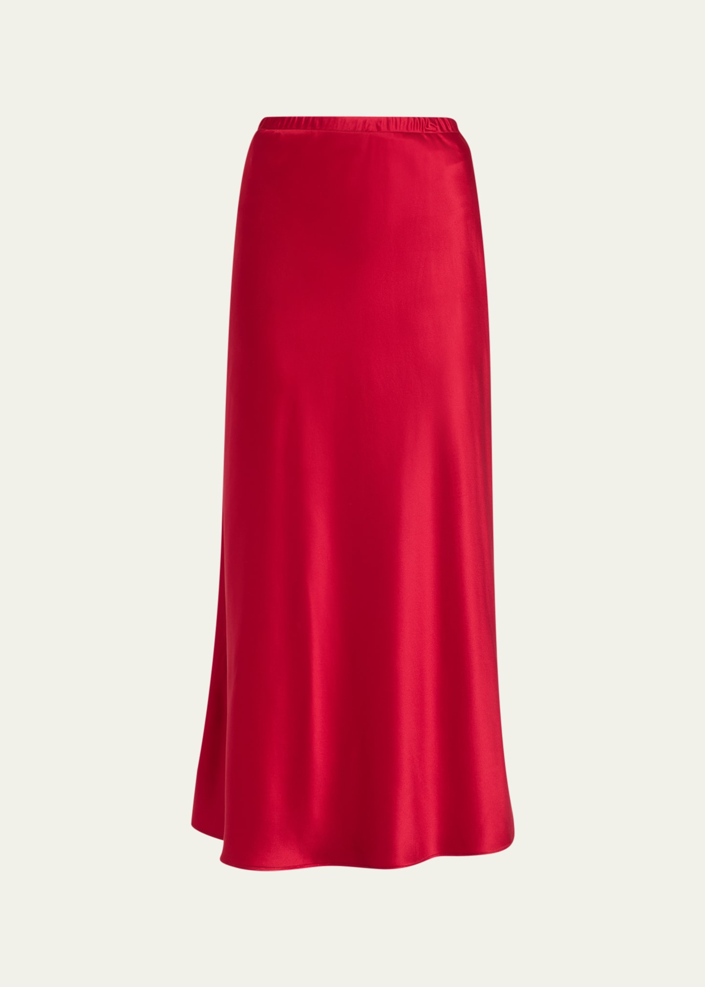 Bias-Cut Satin Maxi Skirt