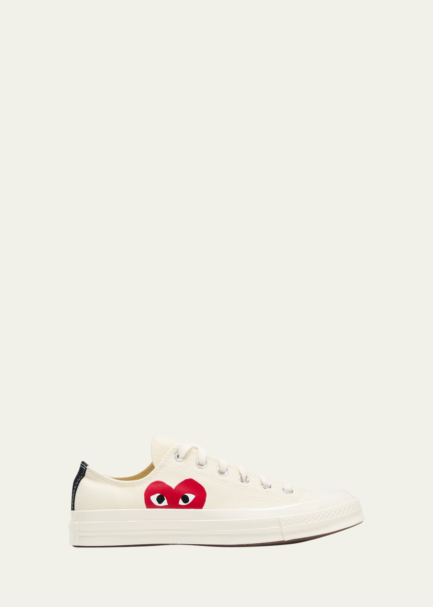 Cdg Play X Converse Chuck Taylor Canvas Low-top Sneakers In Beige