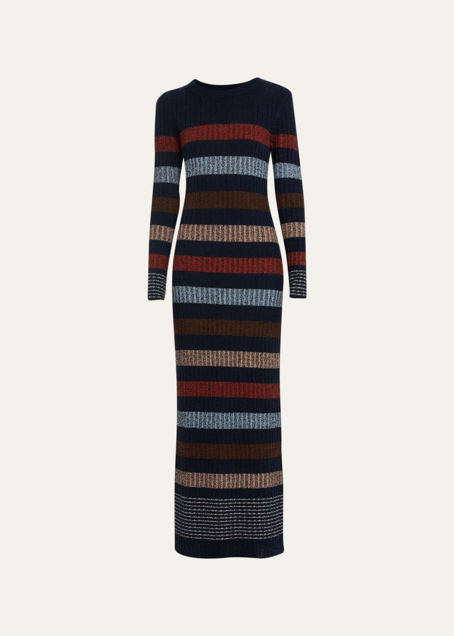 Zankov Amber Stripe Maxi Dress In Black Multi | ModeSens