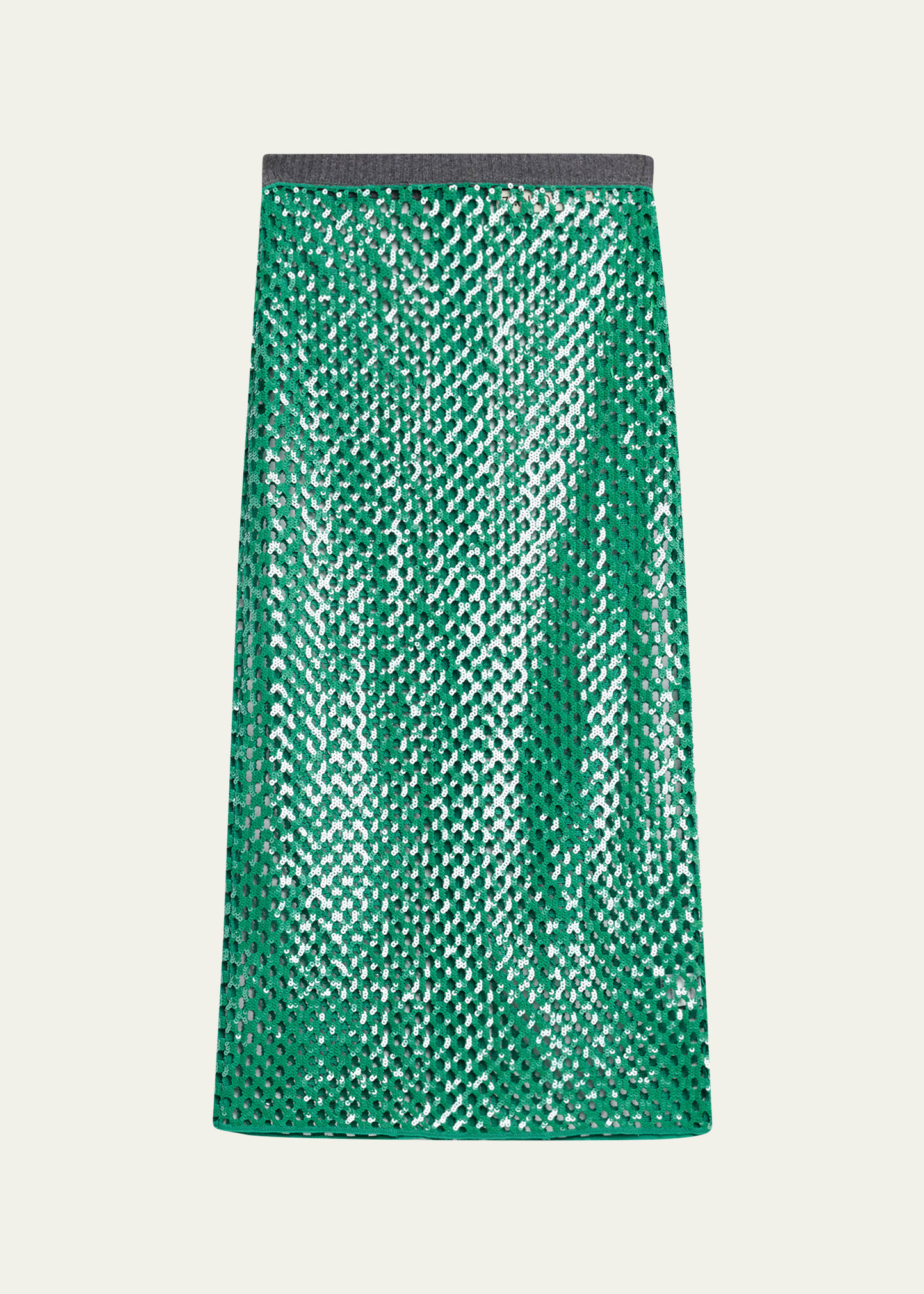 Halene Perforated Midi Skirt