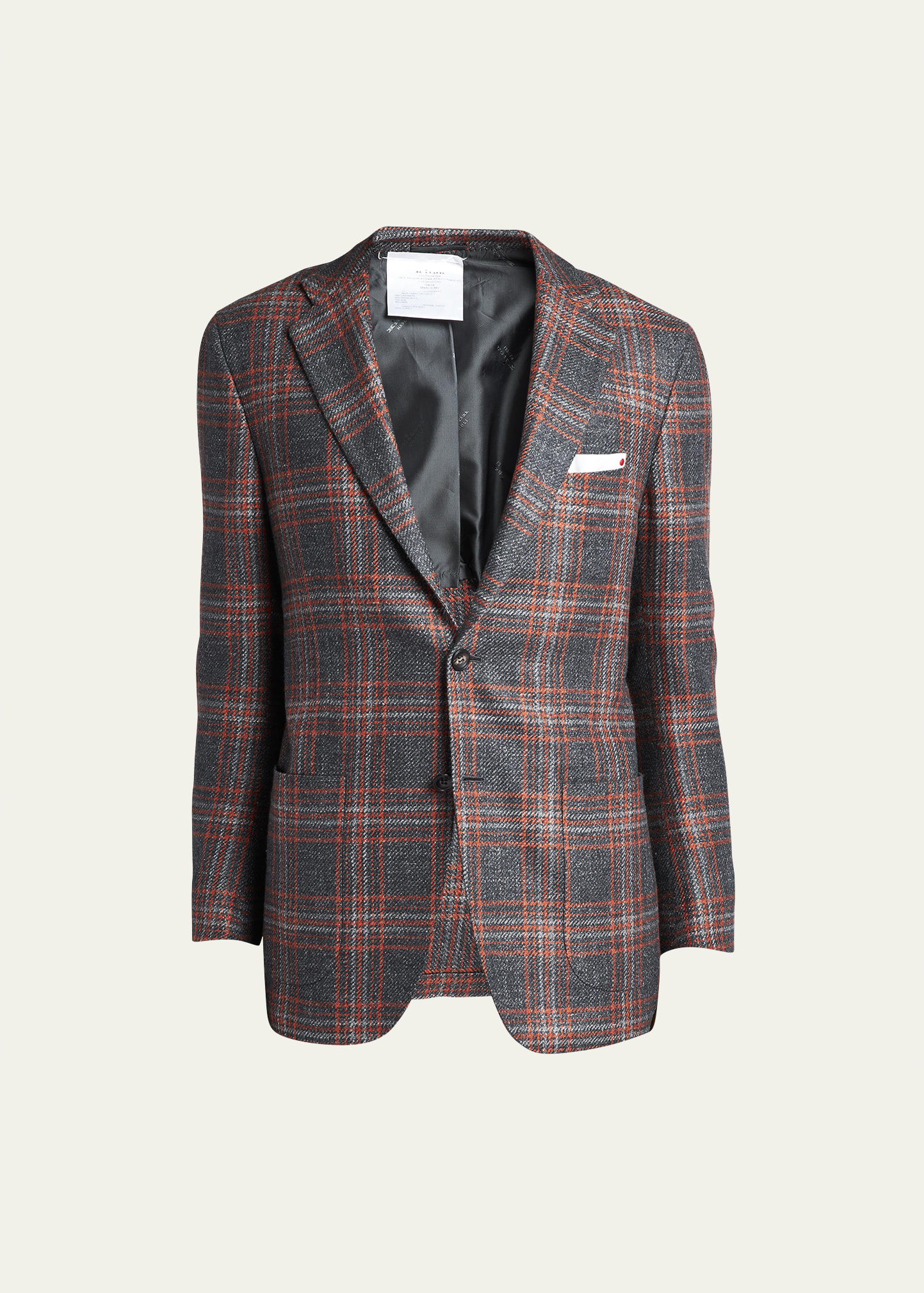 Men's Check Cashmere-Blend Sport Jacket