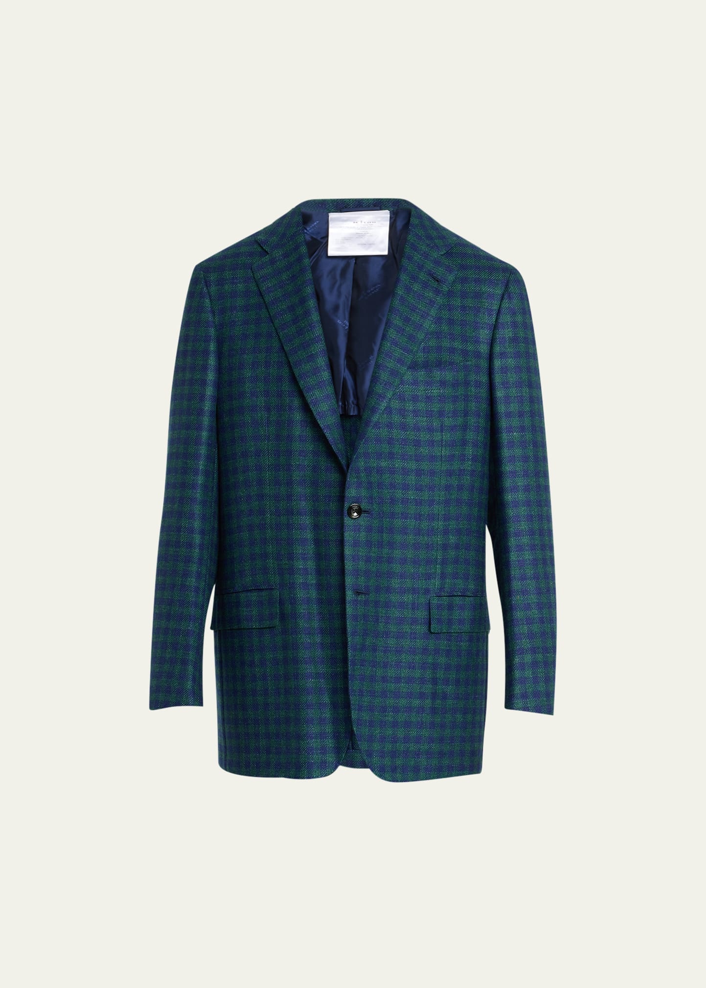 Men's Small Check Cashmere-Blend Dinner Jacket