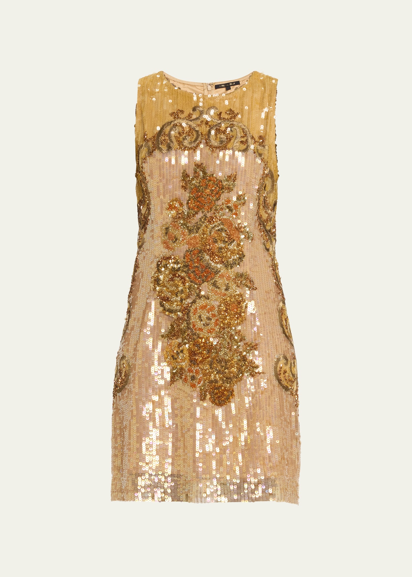 Kobi Halperin Amy Sleeveless Beaded Sequin Midi Dress