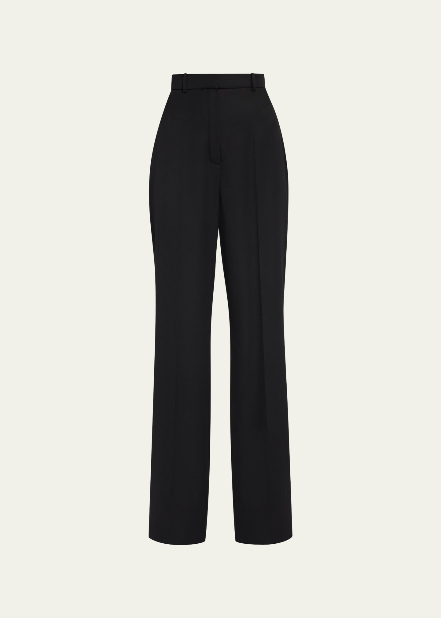 Wool Straight-Leg Pants