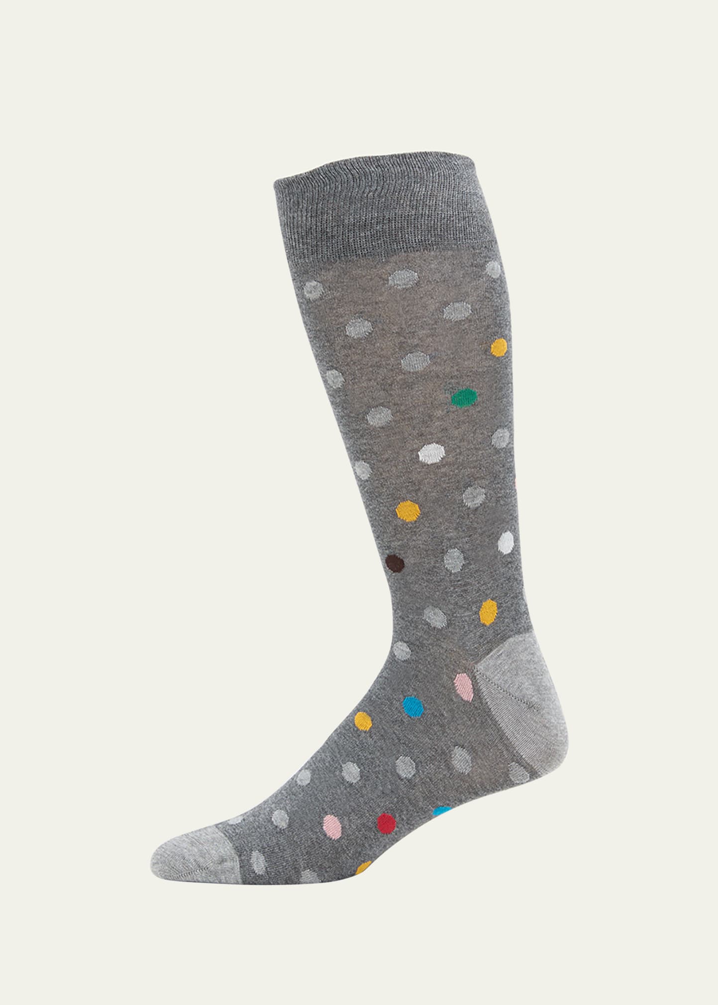 Paul Smith Men's Caleb Spot Crew Socks In Gray