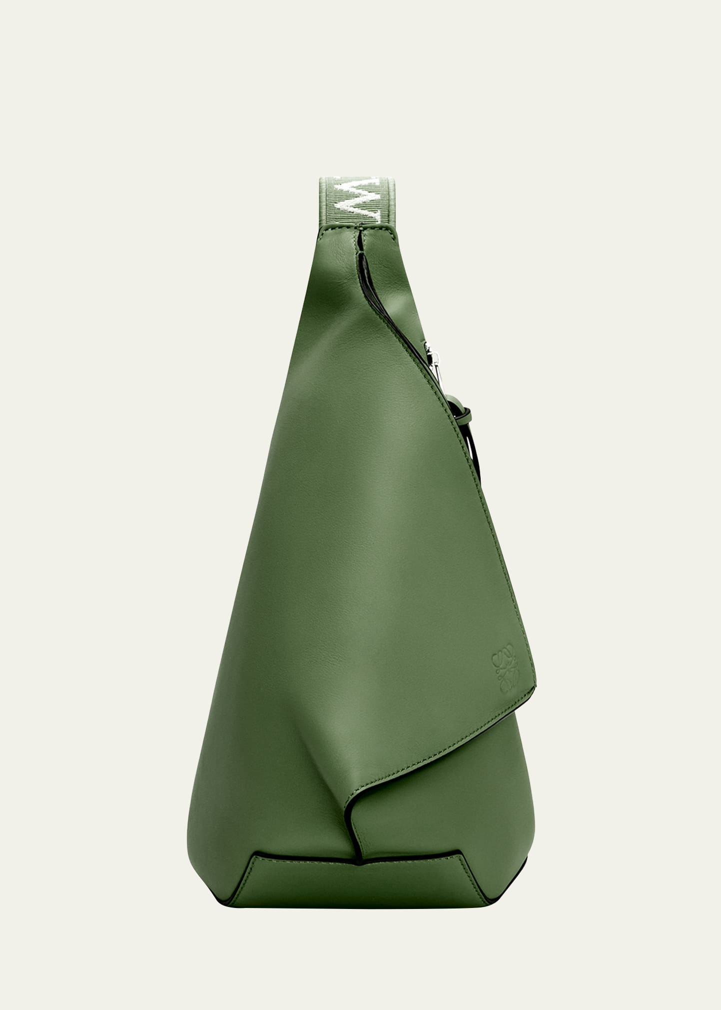 Loewe Men's Anton Leather Sling Bag In Green