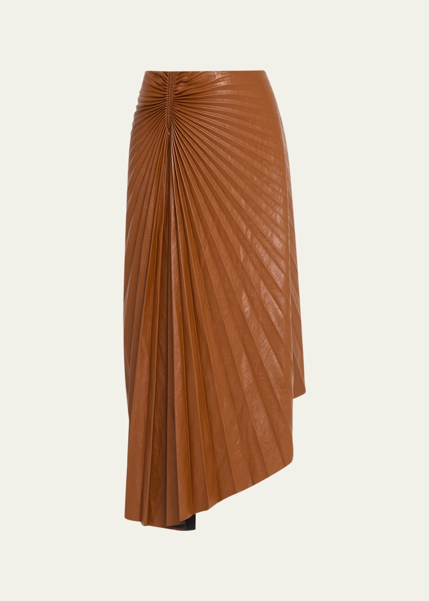 Tracy Pleated High-Low Midi Skirt