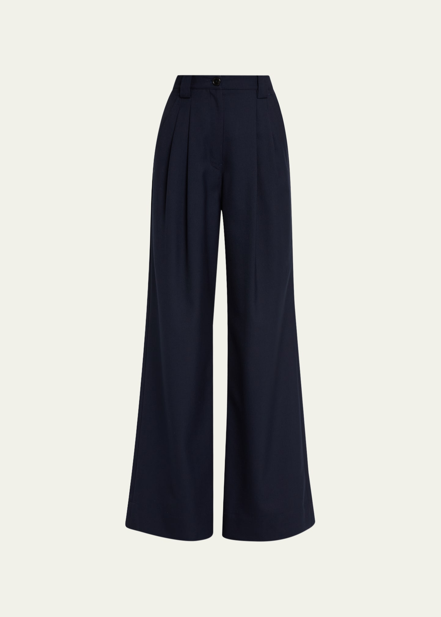 Tommy Pleated Wide-Leg Pants