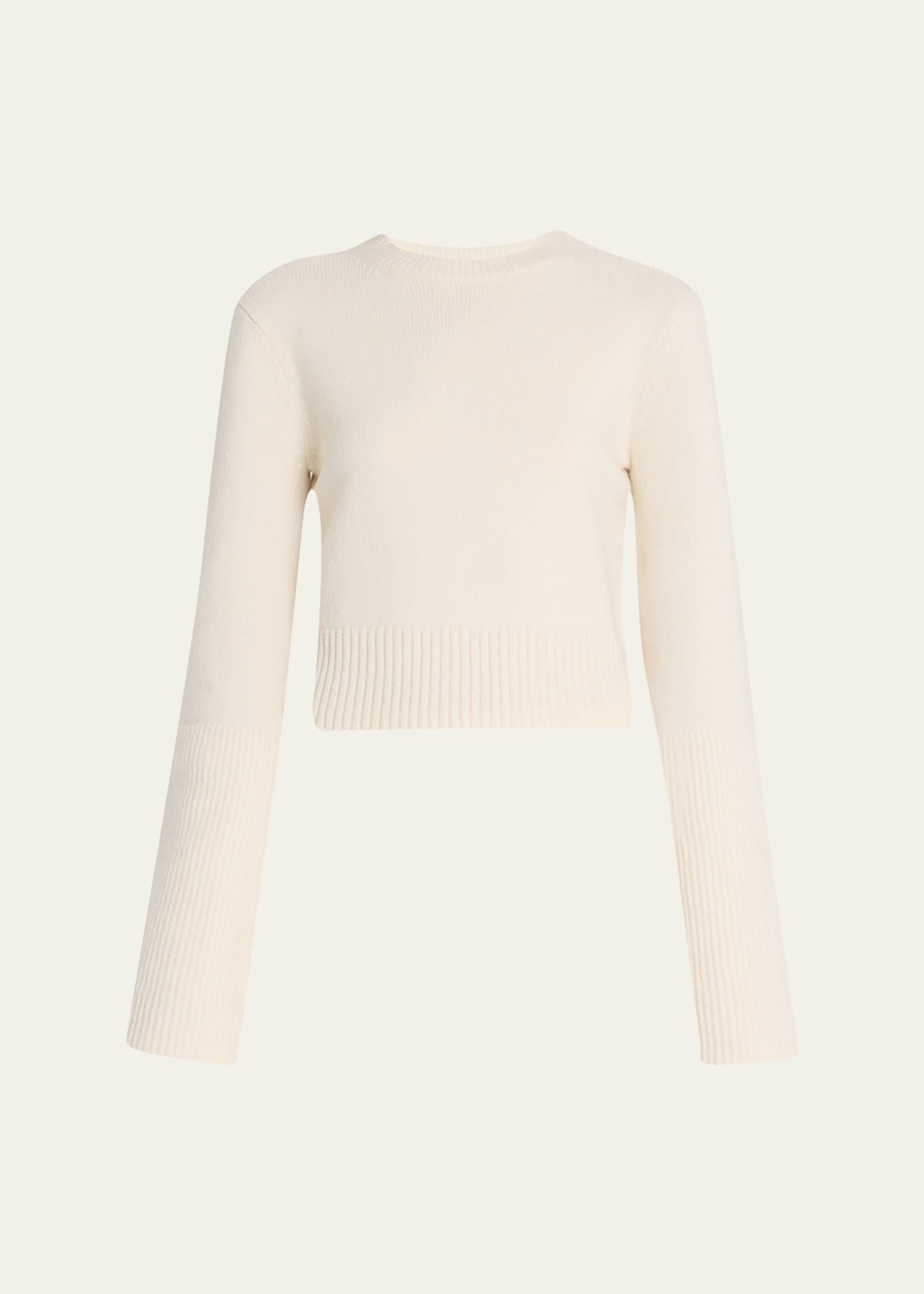 Shop A.l.c Clover Crewneck Wool-blend Sweater In Natural