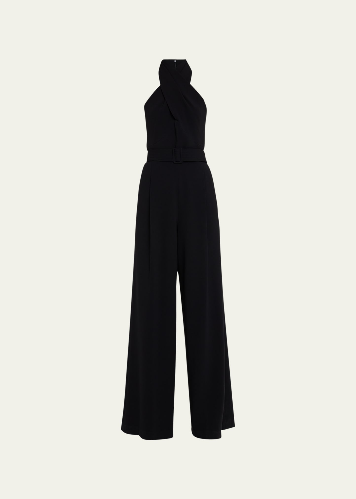 Shop A.l.c Murphy High-neck Wide-leg Jumpsuit In Black