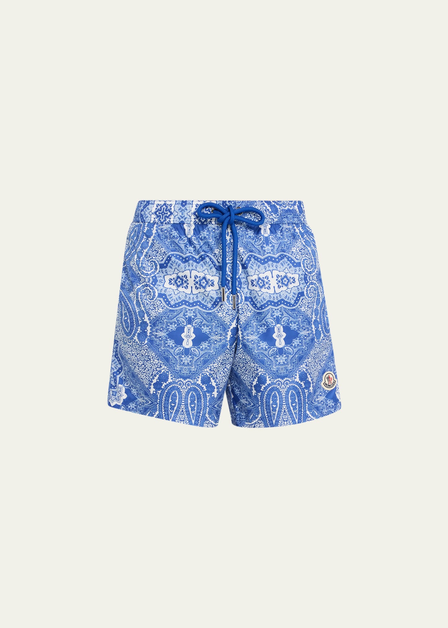 MONCLER MEN'S NYLON PAISLEY-PRINT SWIM SHORTS