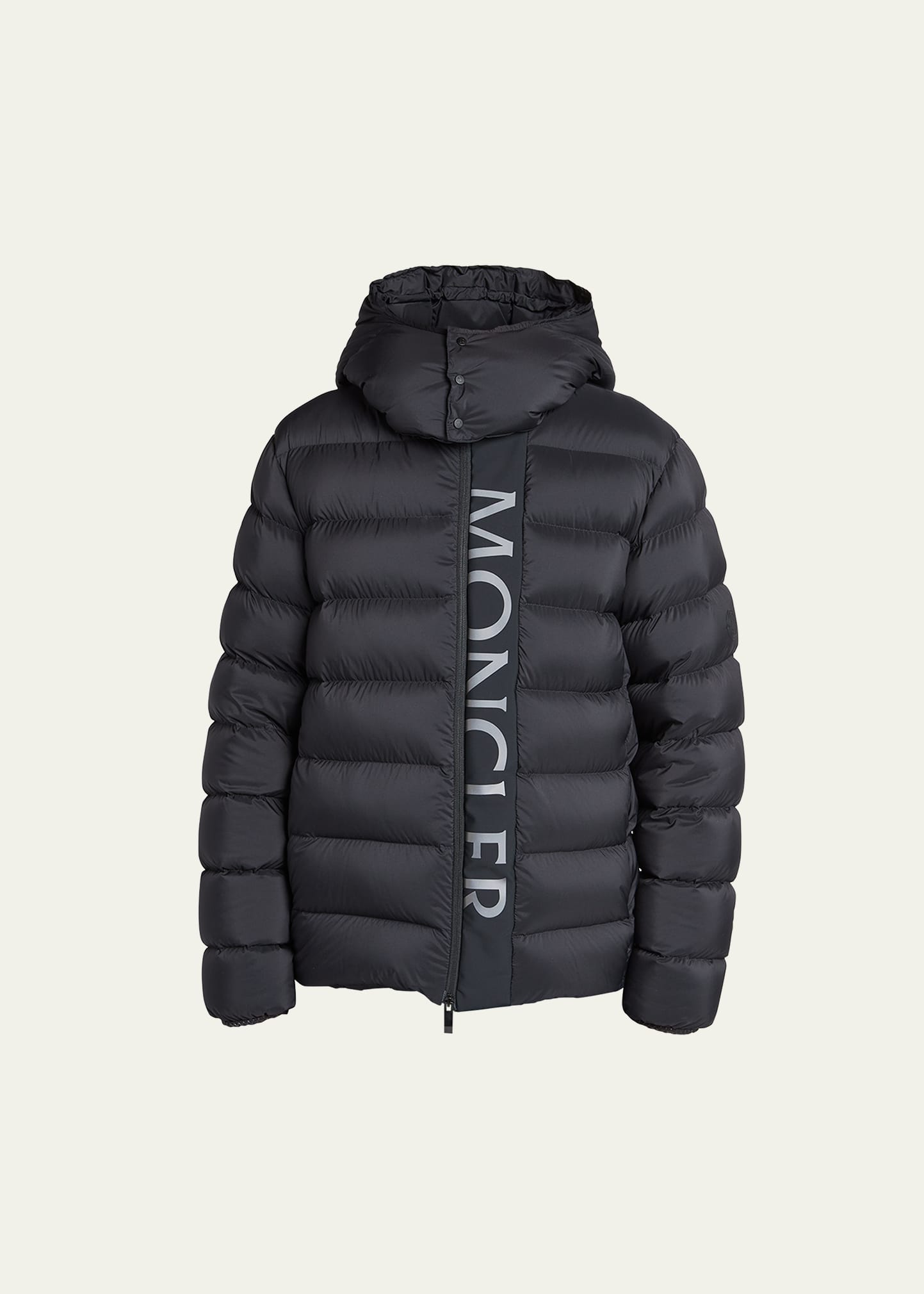 MONCLER MEN'S UME PUFFER JACKET WITH LOGO-TAPE PLACKET