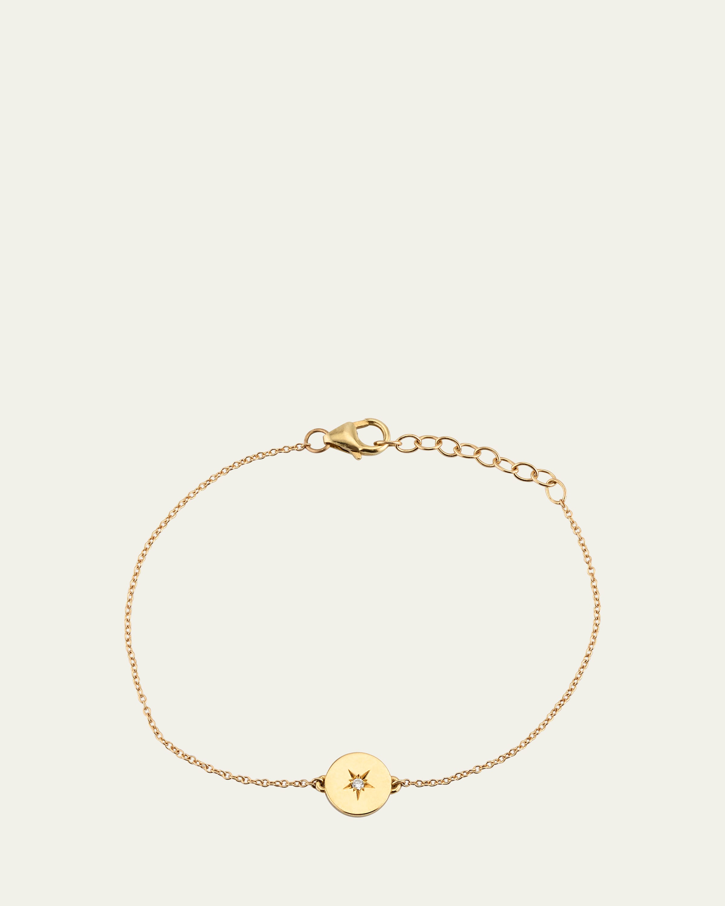 Shop Andrea Fohrman 14k Yellow Gold Mini Moon Phase Diamond Crescent Charm Bracelet