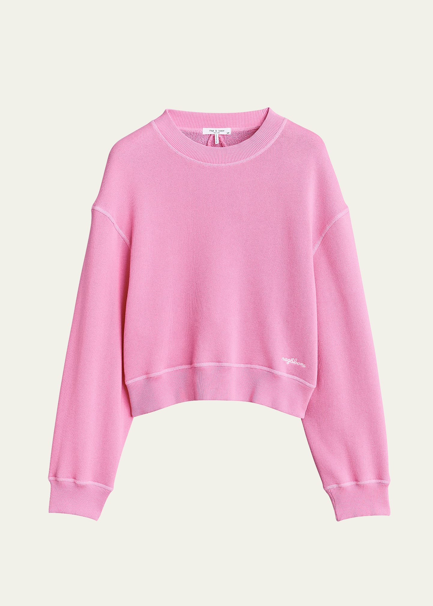 Rag & Bone Vintage Terry Sweatshirt In Pink