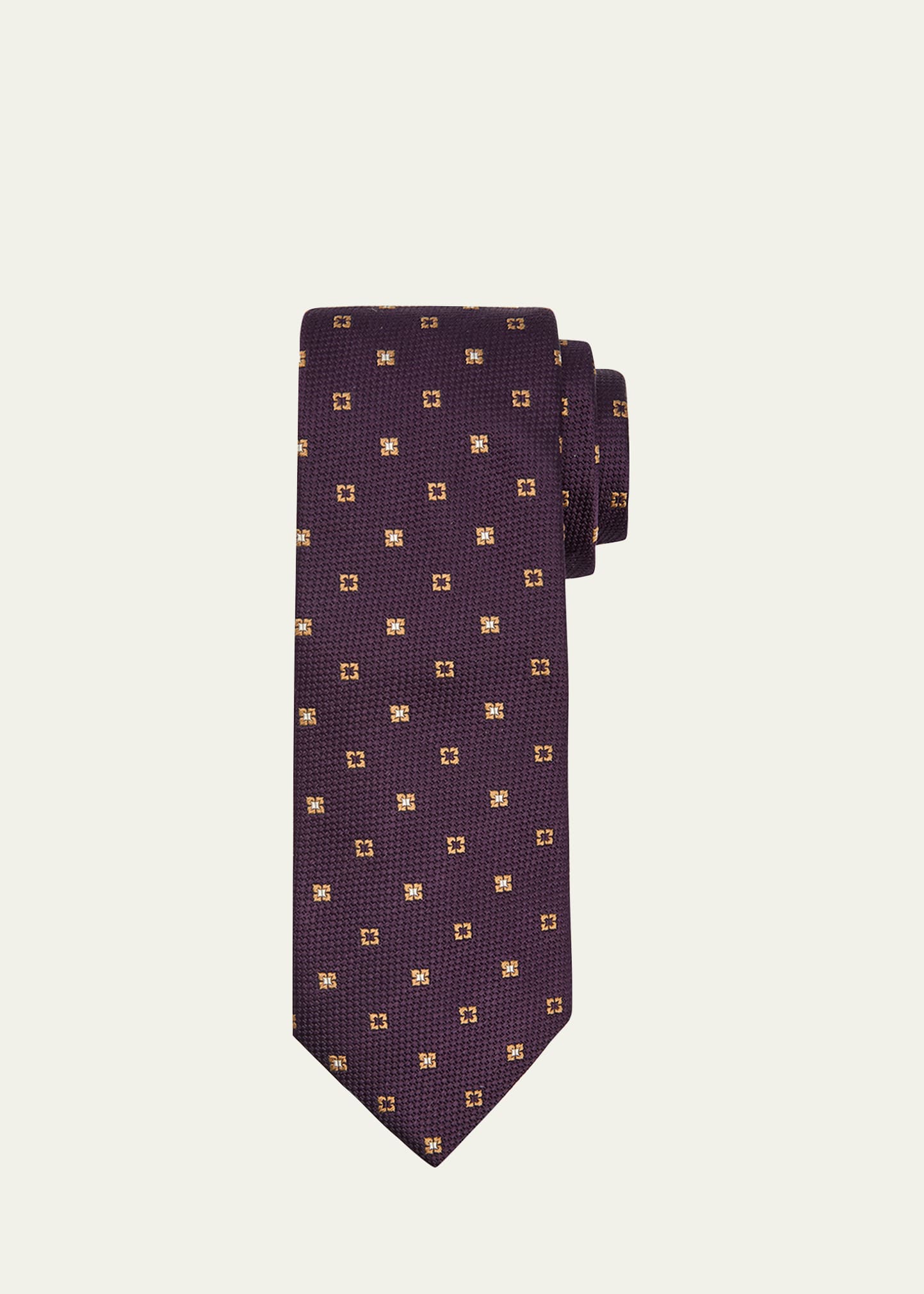 Men's Jacquard Medallion Silk Tie