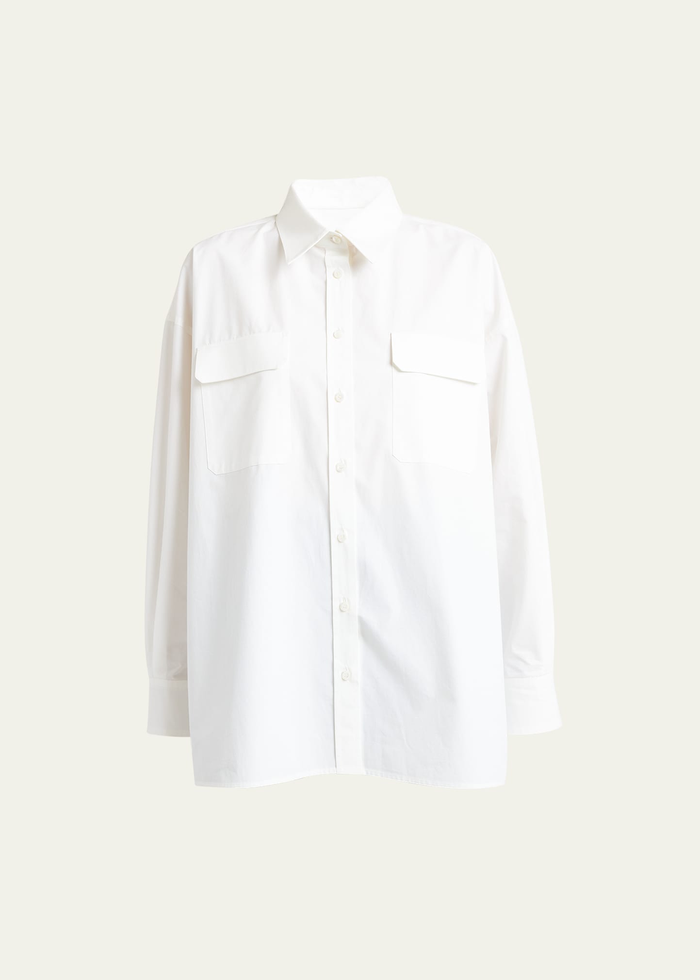 Leo Button-Front Shirt with Cargo Pockets