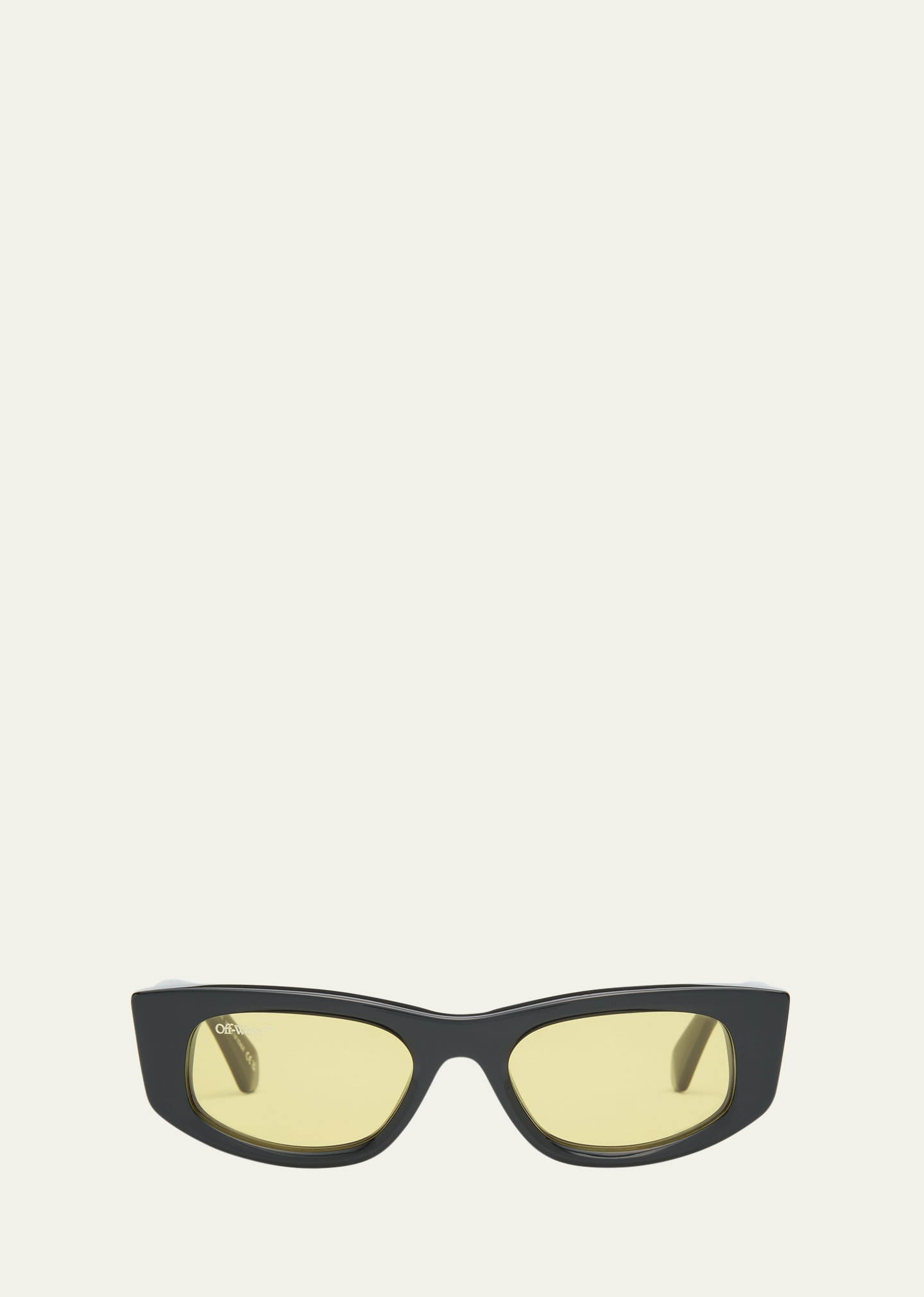 Shop Off-white Matera Acetate Cat-eye Sunglasses In Black Yellow