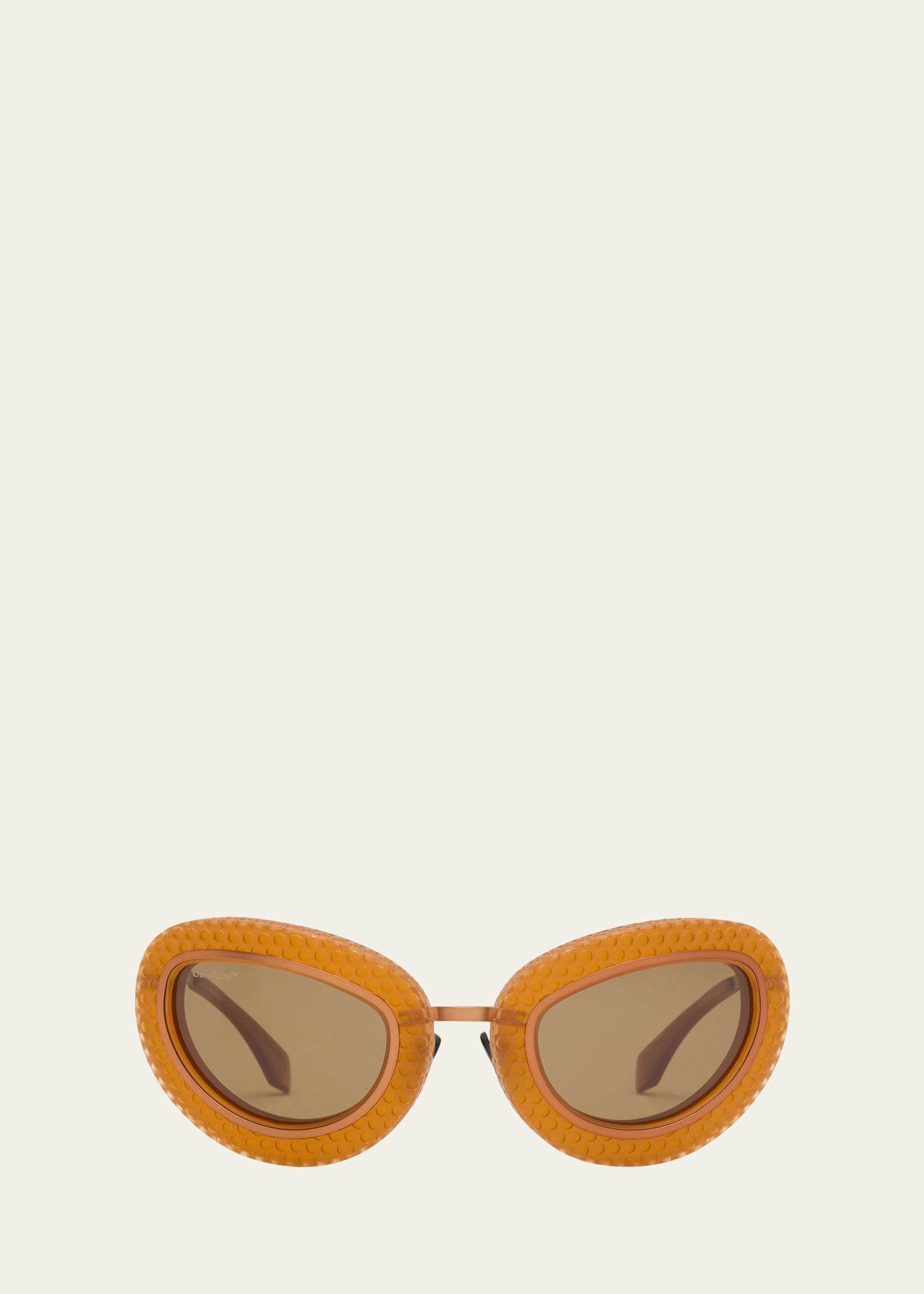 Off-white Tokyo Acetate & Metal Alloy Cat-eye Sunglasses In Brown