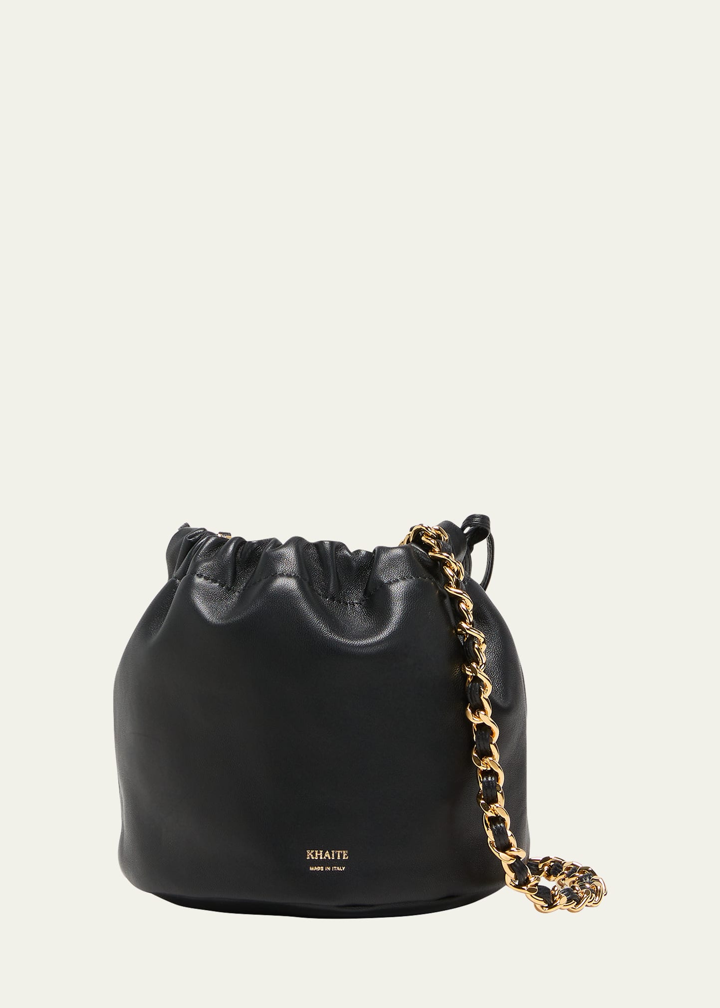 Aria Small Lambskin Chain Bucket Bag