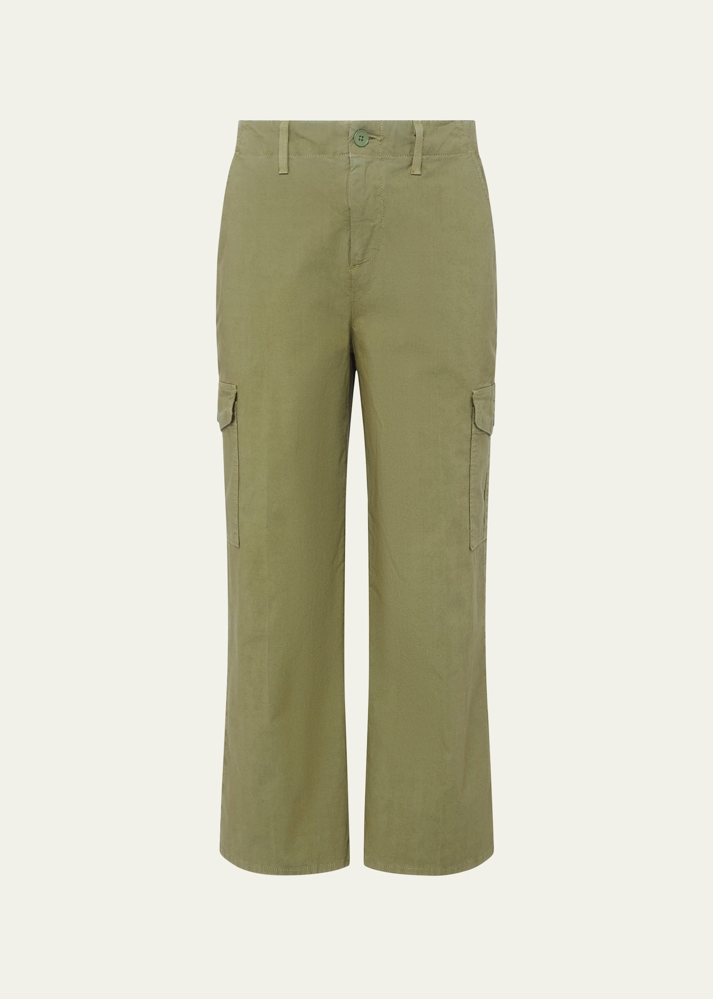 L Agence Zoella High-rise Treck Trousers In Soft Army