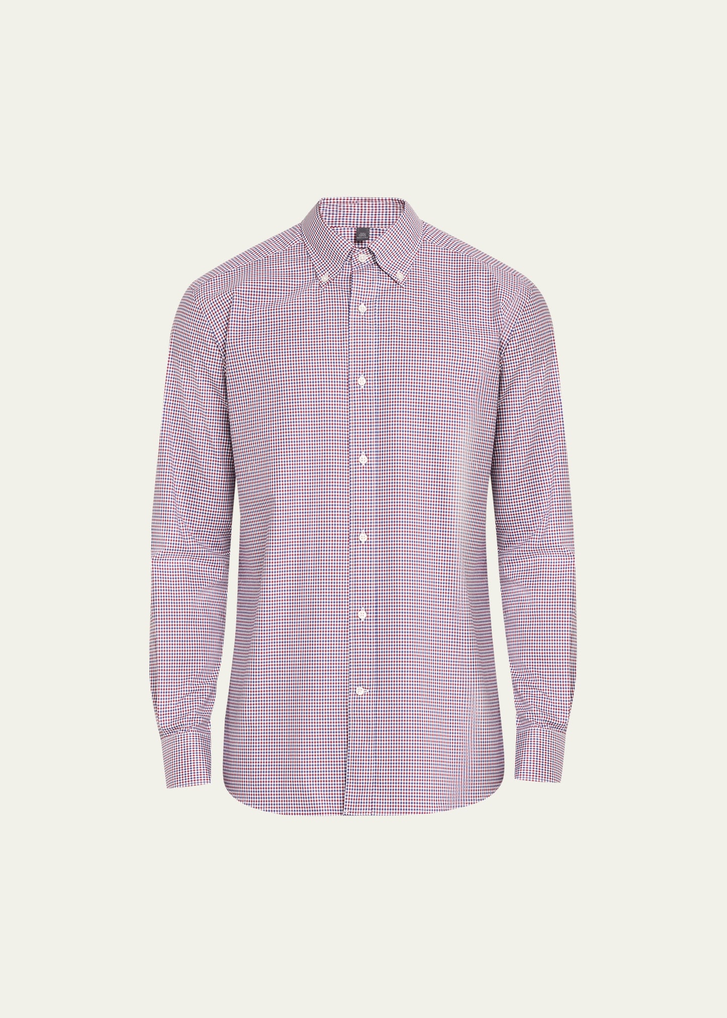 Bergdorf Goodman Men's Cotton Micro-check Sport Shirt In 5 Pink Blu